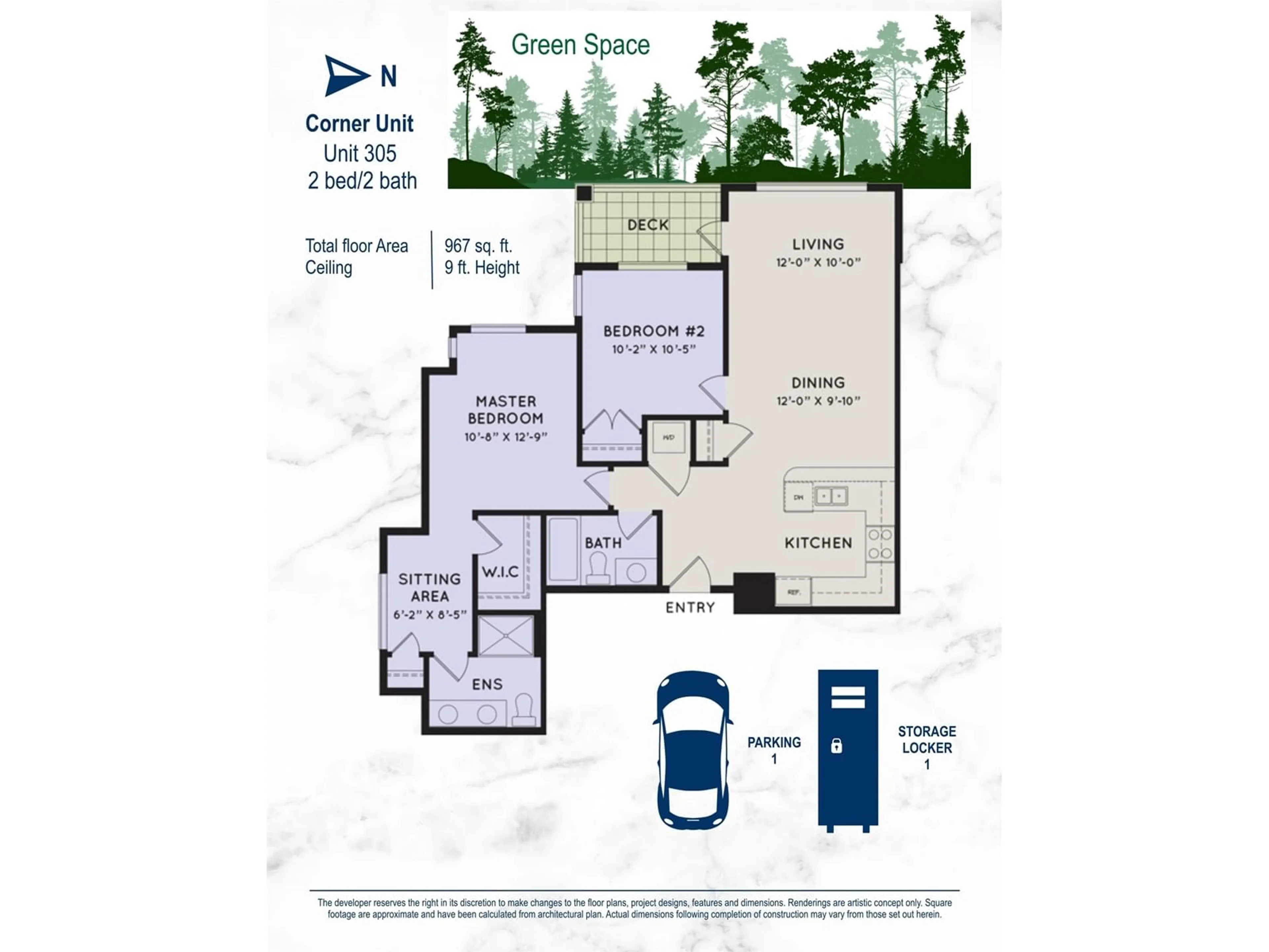 Floor plan for 305 20081 68 AVENUE, Langley British Columbia V2Y3V7