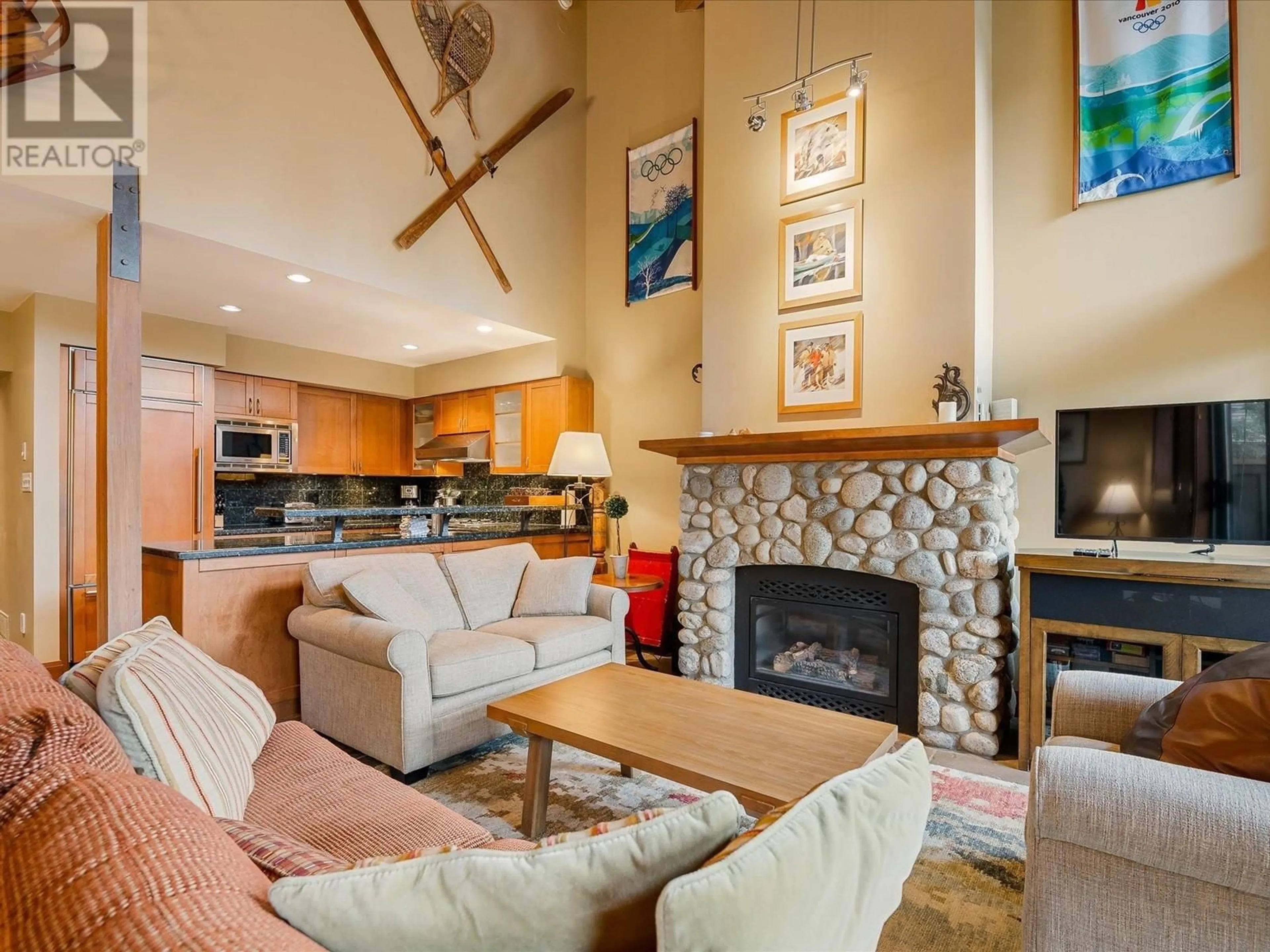 Living room, wood floors for 4807B CASABELLA CRESCENT, Whistler British Columbia V8E0Z4