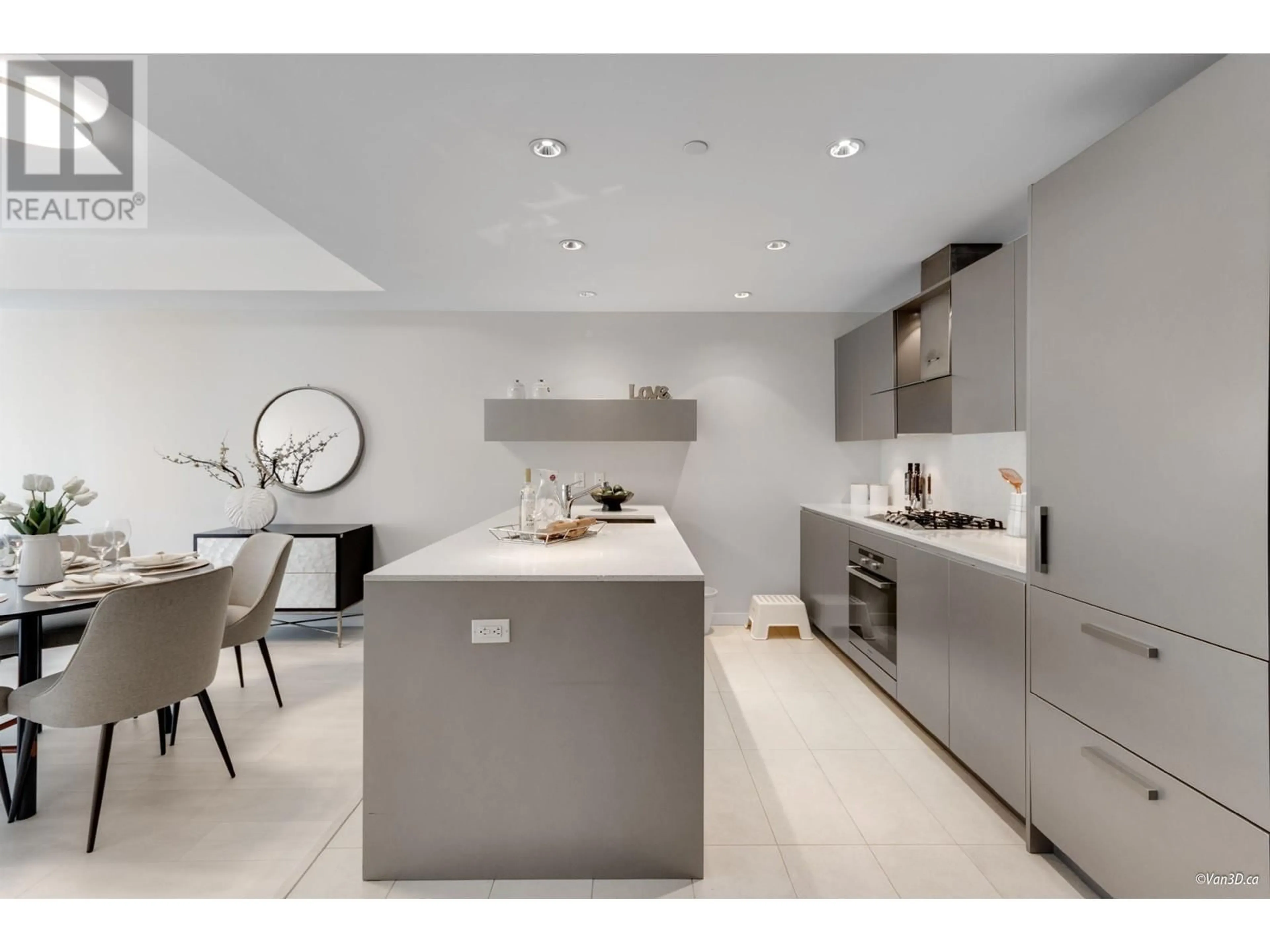 Contemporary kitchen, ceramic floors, mountain for 404 5177 BRIGHOUSE WAY, Richmond British Columbia V7C0A7