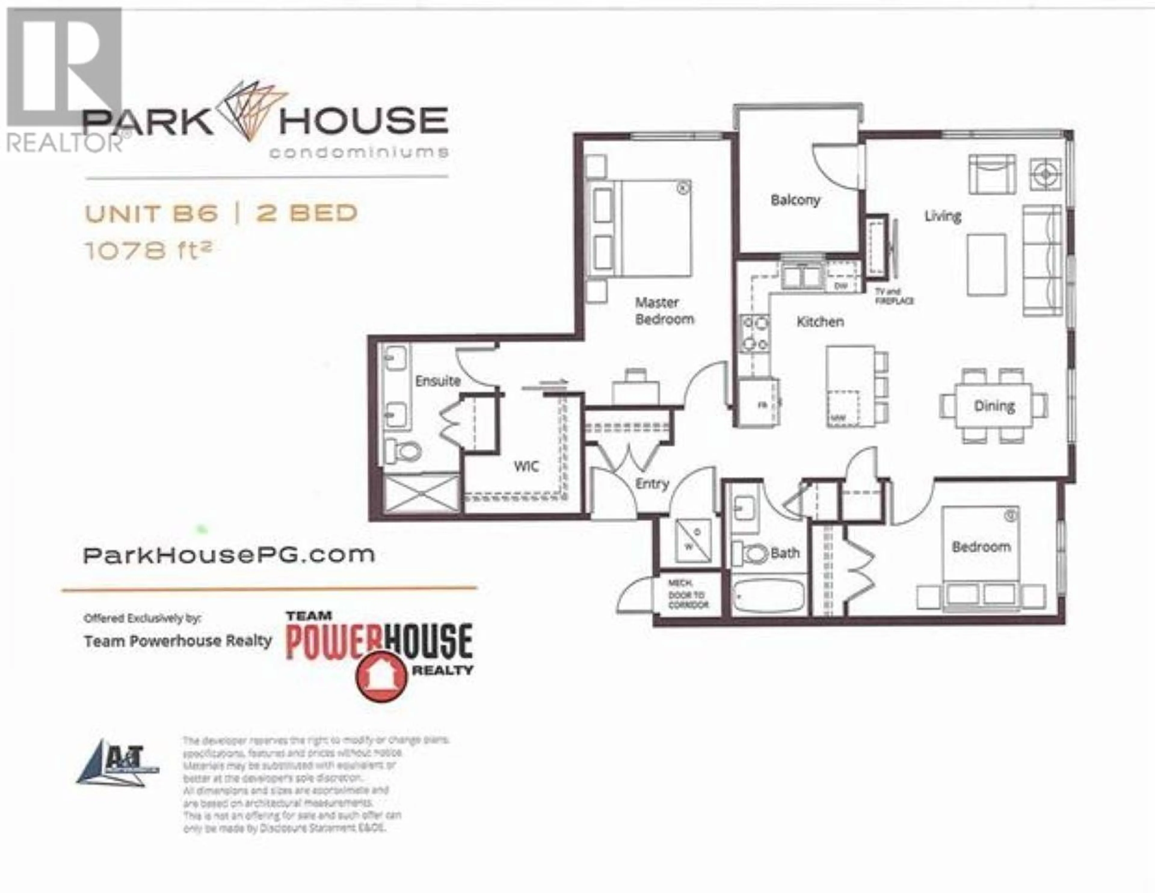 Floor plan for 201 1087 6TH AVENUE, Prince George British Columbia V2L0E5