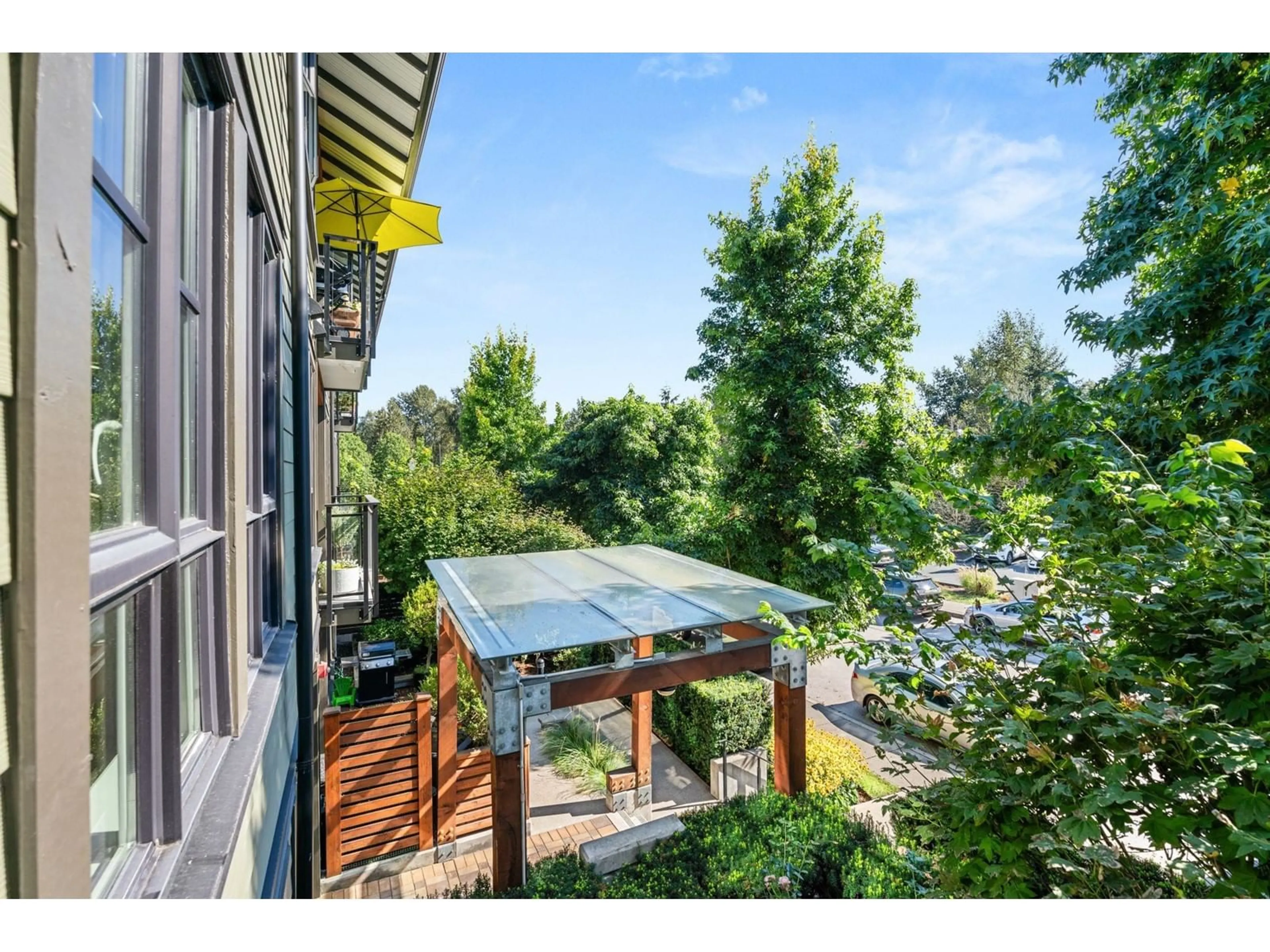 Patio, the fenced backyard for 201 23285 BILLY BROWN ROAD, Langley British Columbia V1M0C8