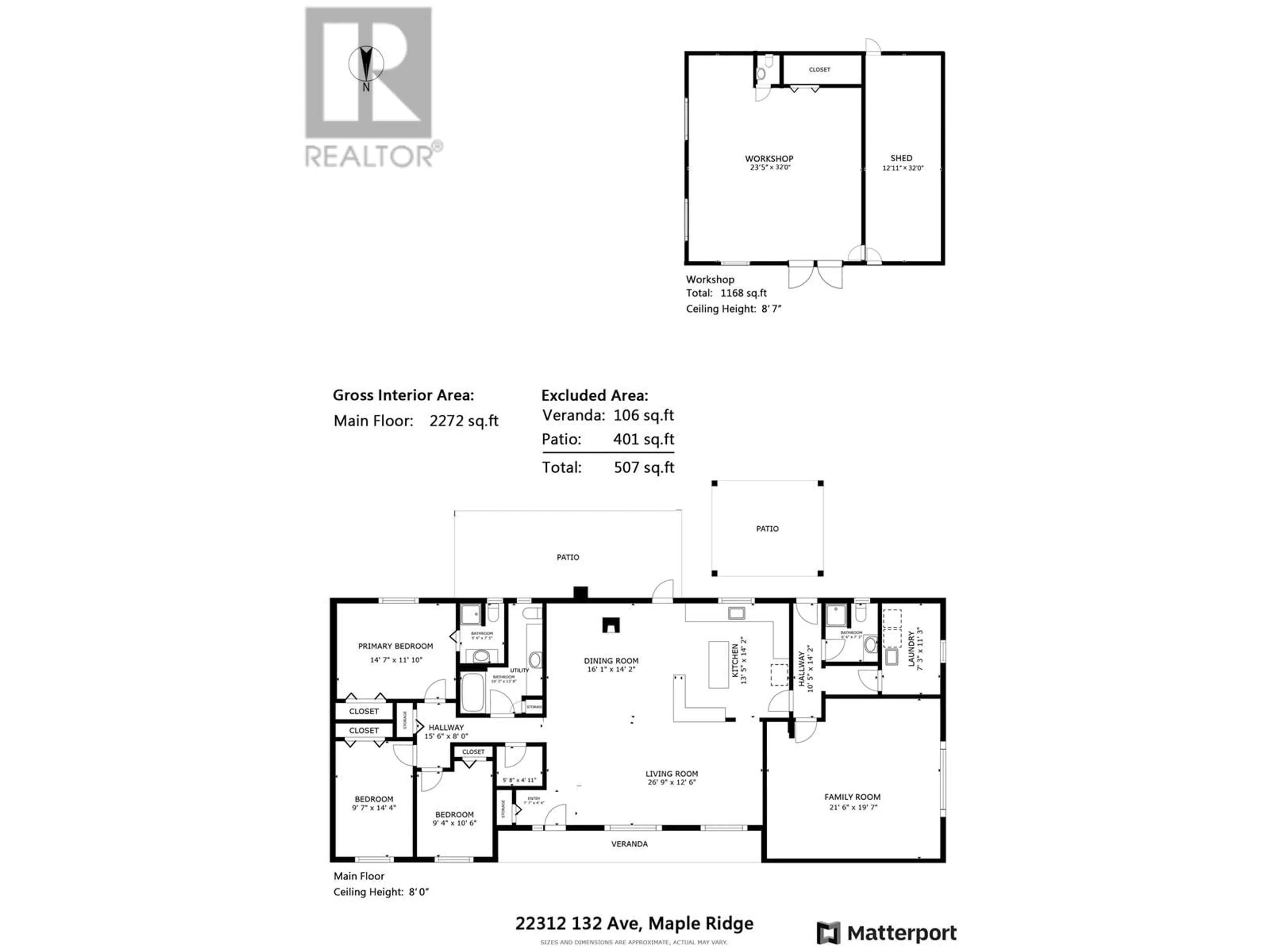 Floor plan for 22312 132 AVENUE, Maple Ridge British Columbia V4R0A7