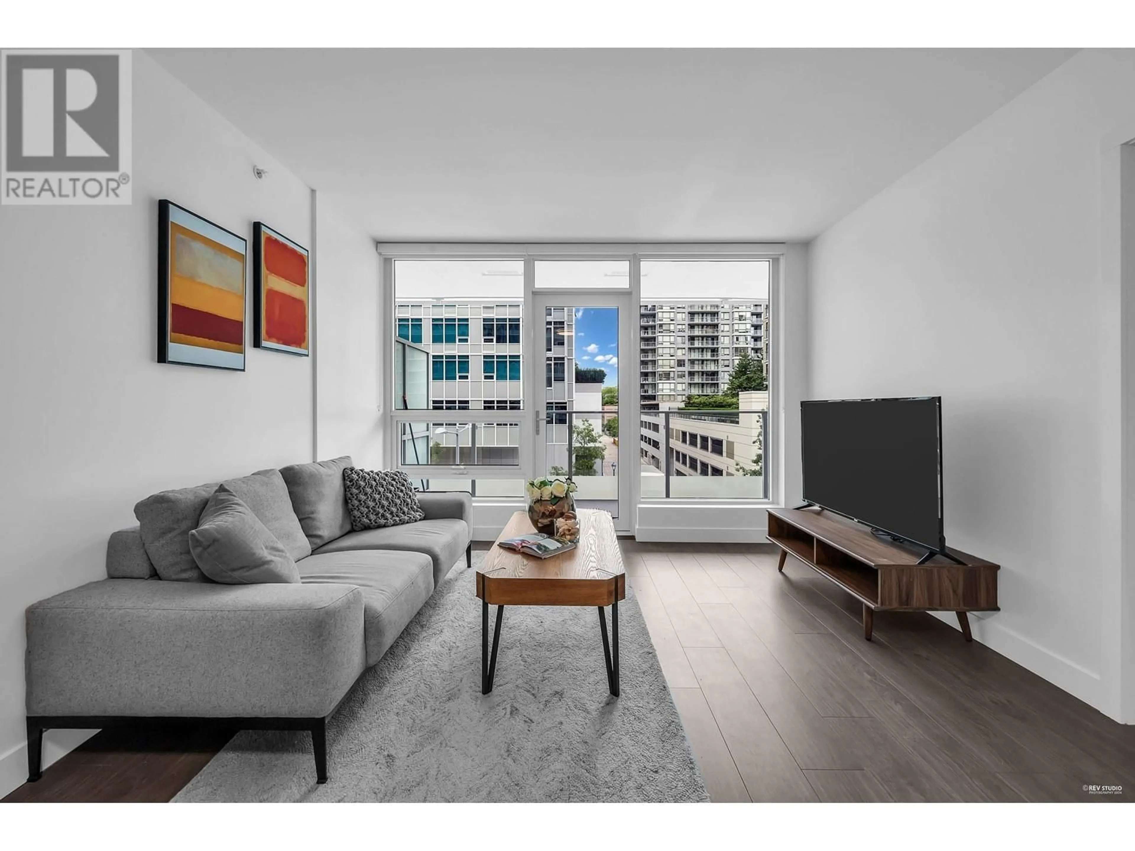 Living room, wood floors for 409 6328 NO. 3 ROAD, Richmond British Columbia V6Y0L6