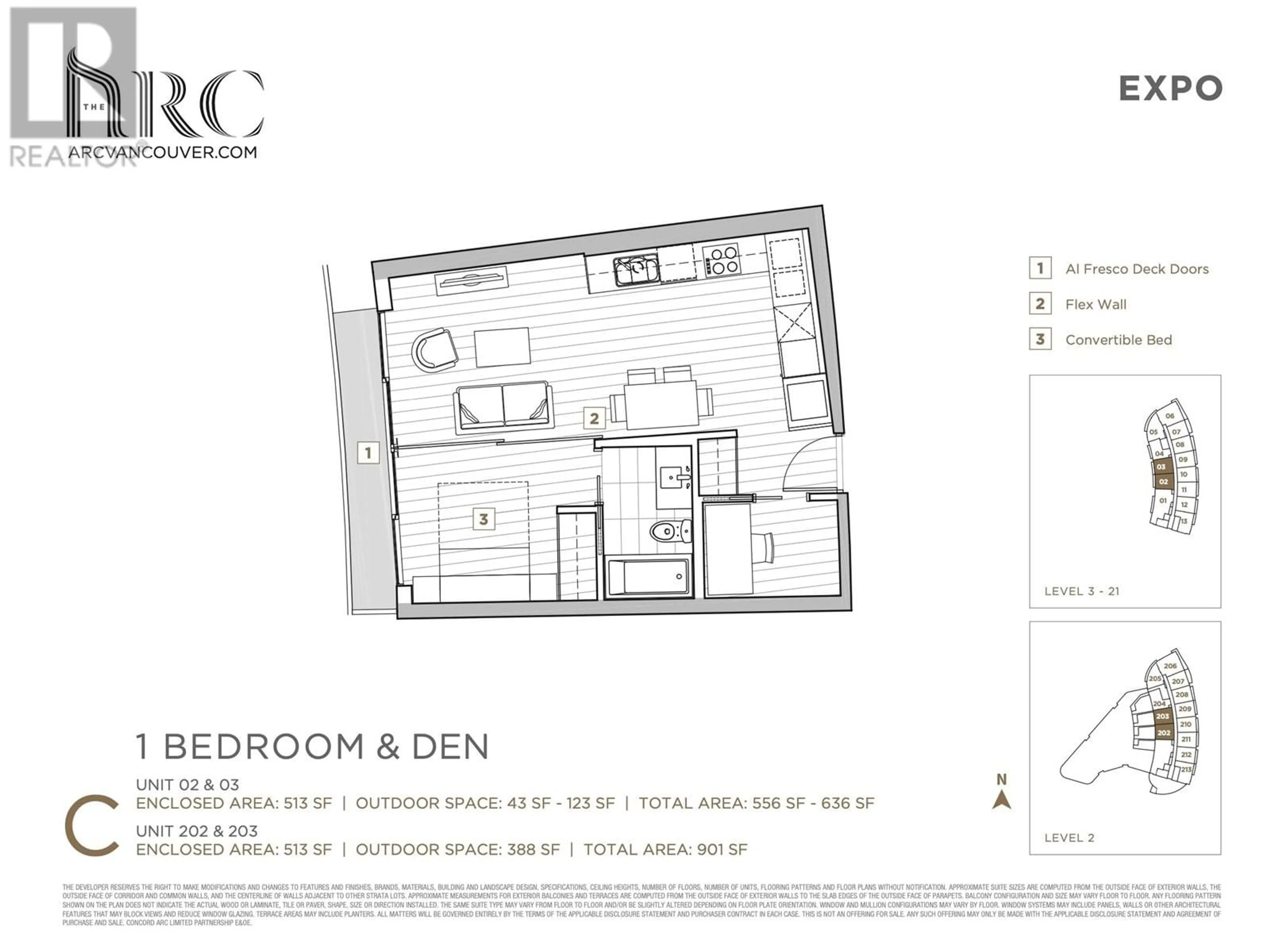 Bedroom, unknown floor for 1903 89 NELSON STREET, Vancouver British Columbia V6Z0E7