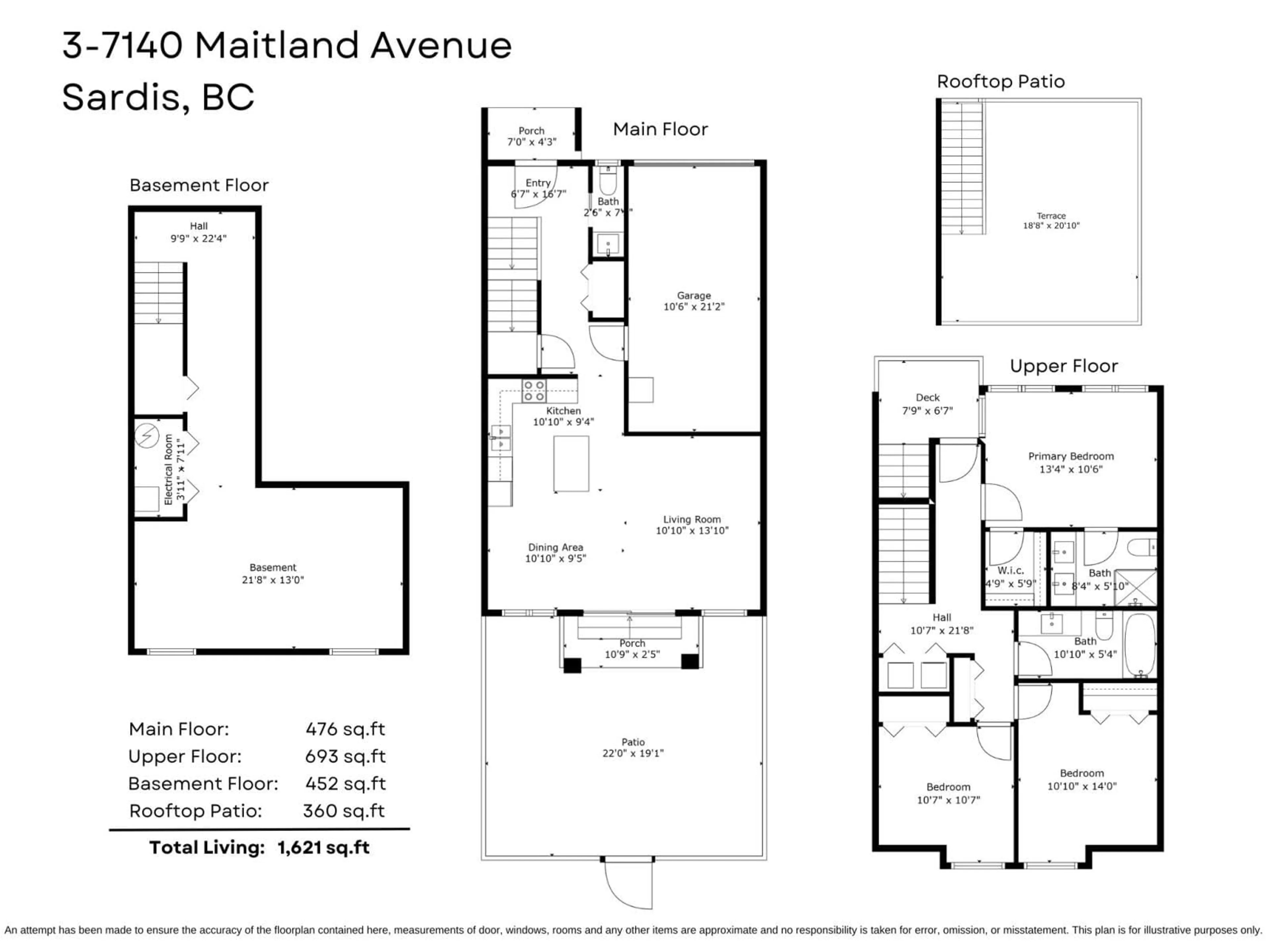 Floor plan for 3 7140 MAITLAND AVENUE, Chilliwack British Columbia V2R6C9