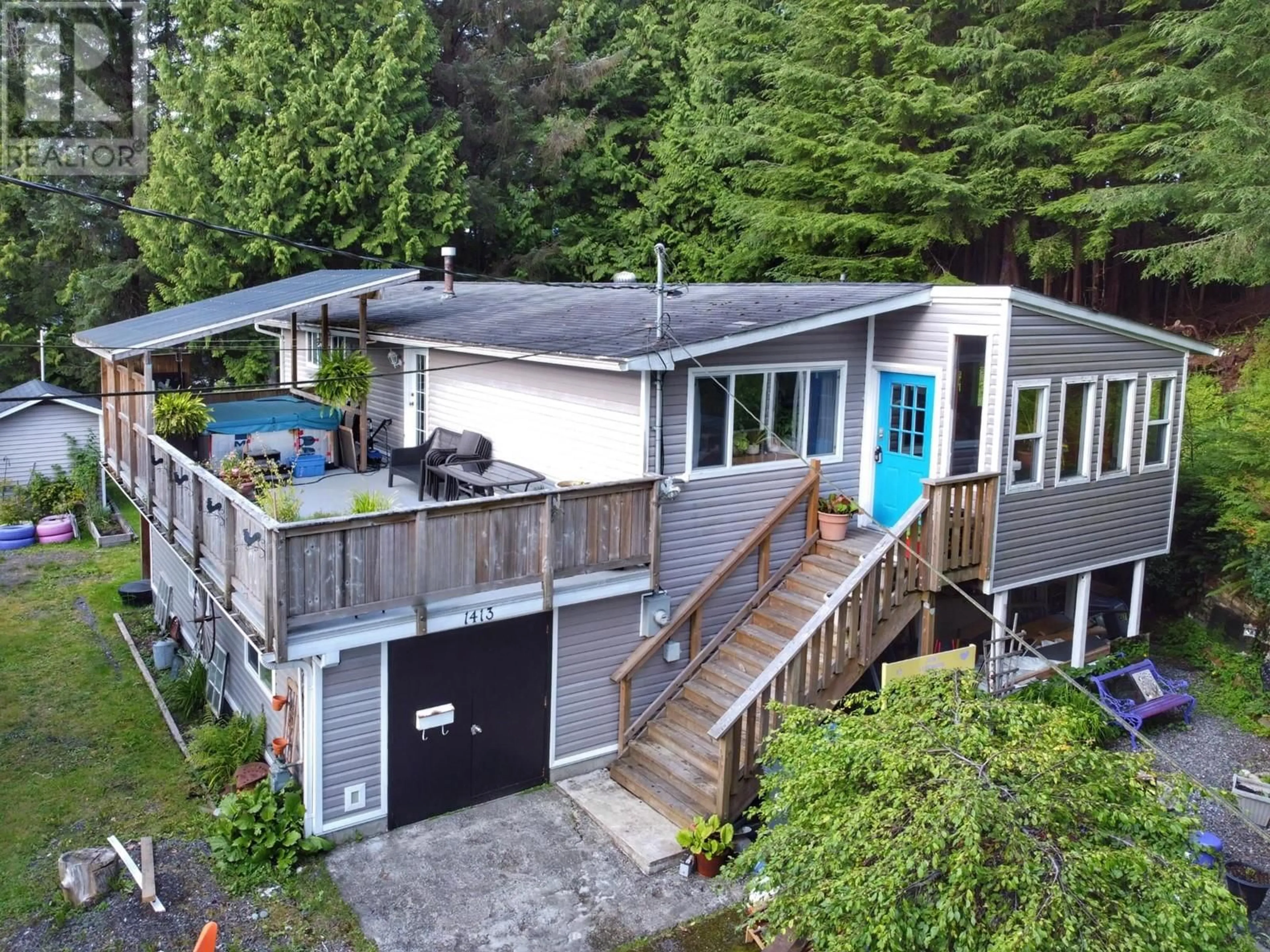 A pic from outside/outdoor area/front of a property/back of a property/a pic from drone, street for 1413 PRINCE RUPERT BOULEVARD, Prince Rupert British Columbia V8J3X1