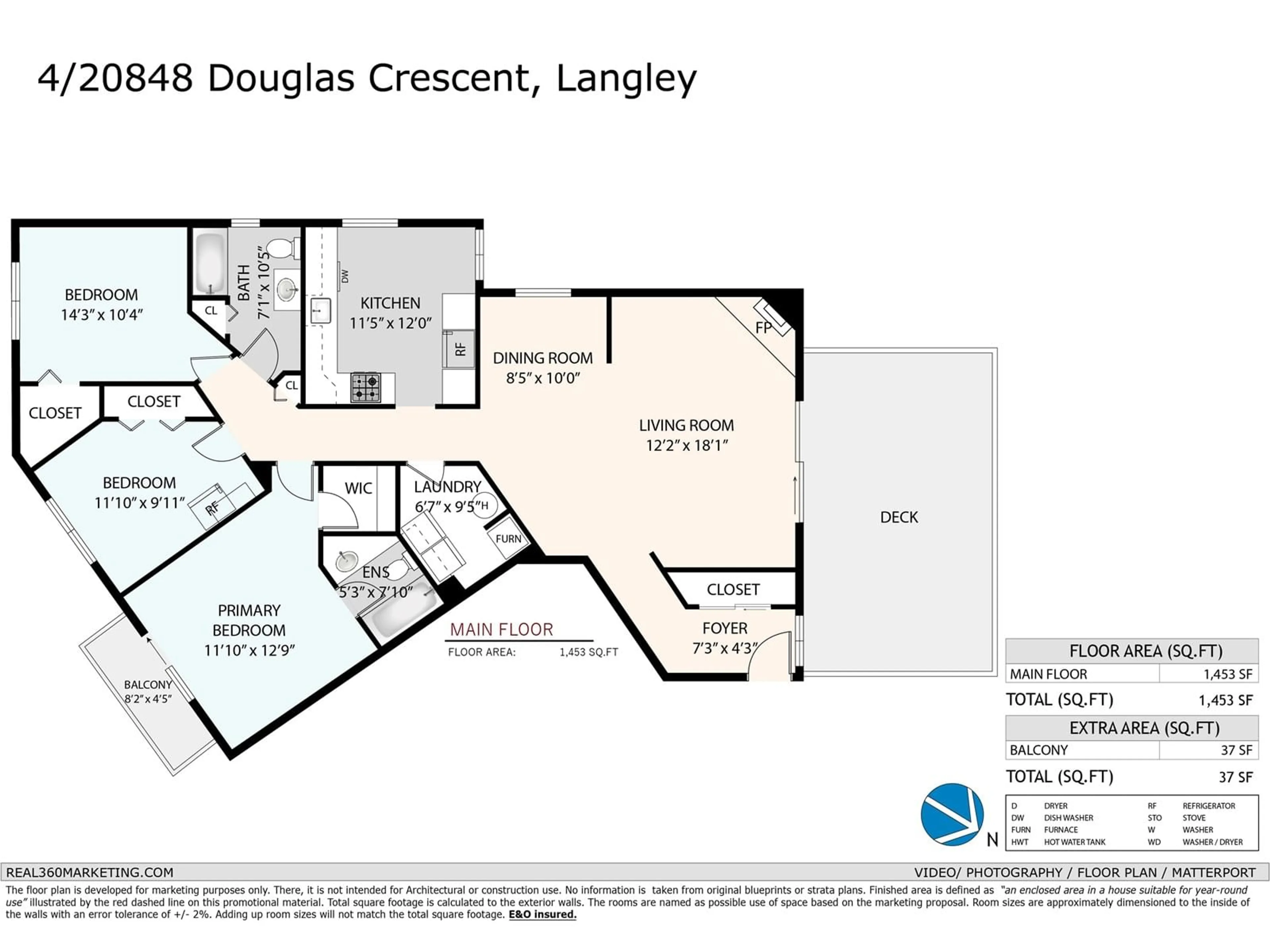 Floor plan for 4 20848 DOUGLAS CRESCENT, Langley British Columbia V3A4C2