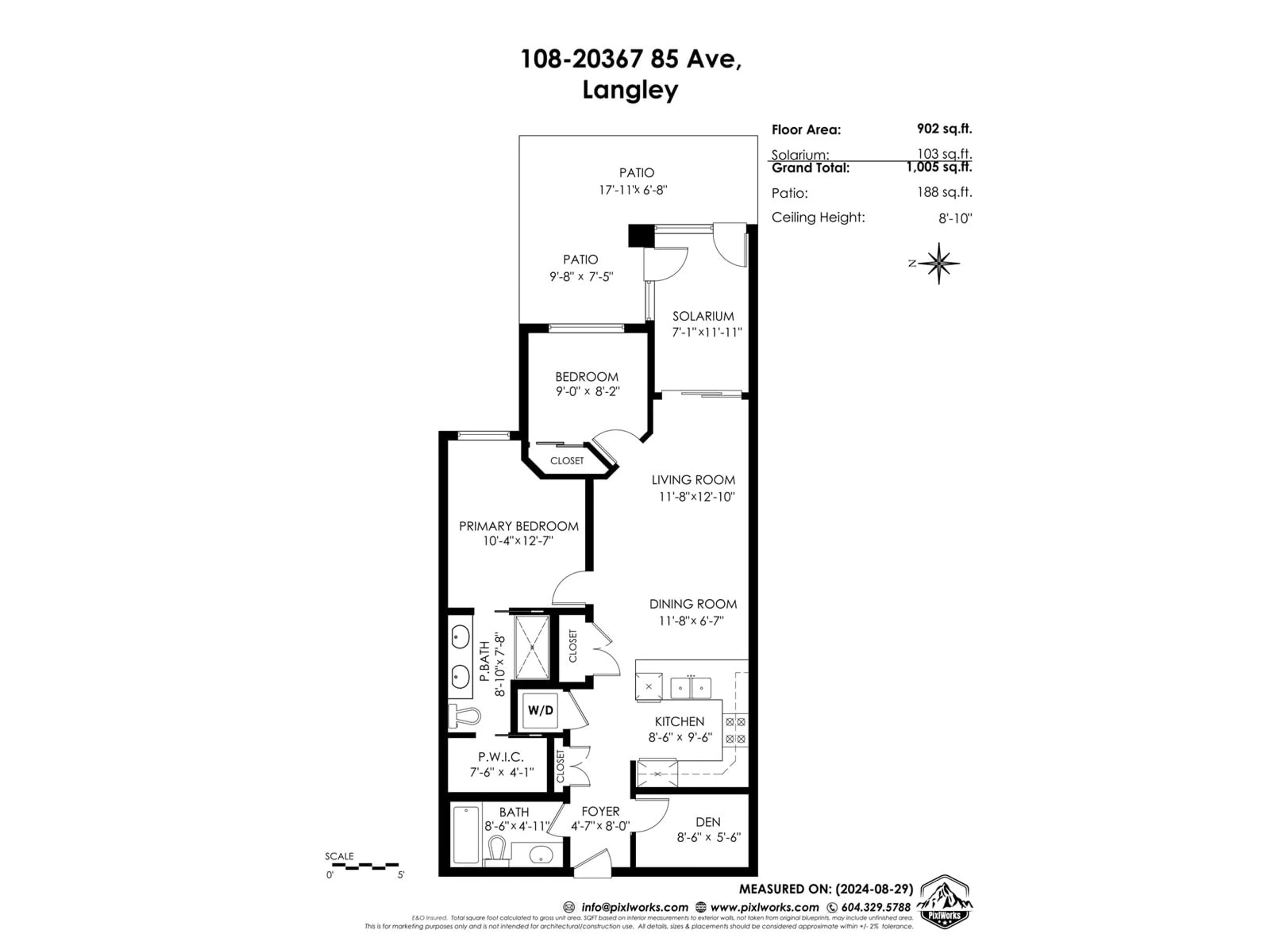 Floor plan for 108 20367 85 AVENUE, Langley British Columbia V2Y3R1