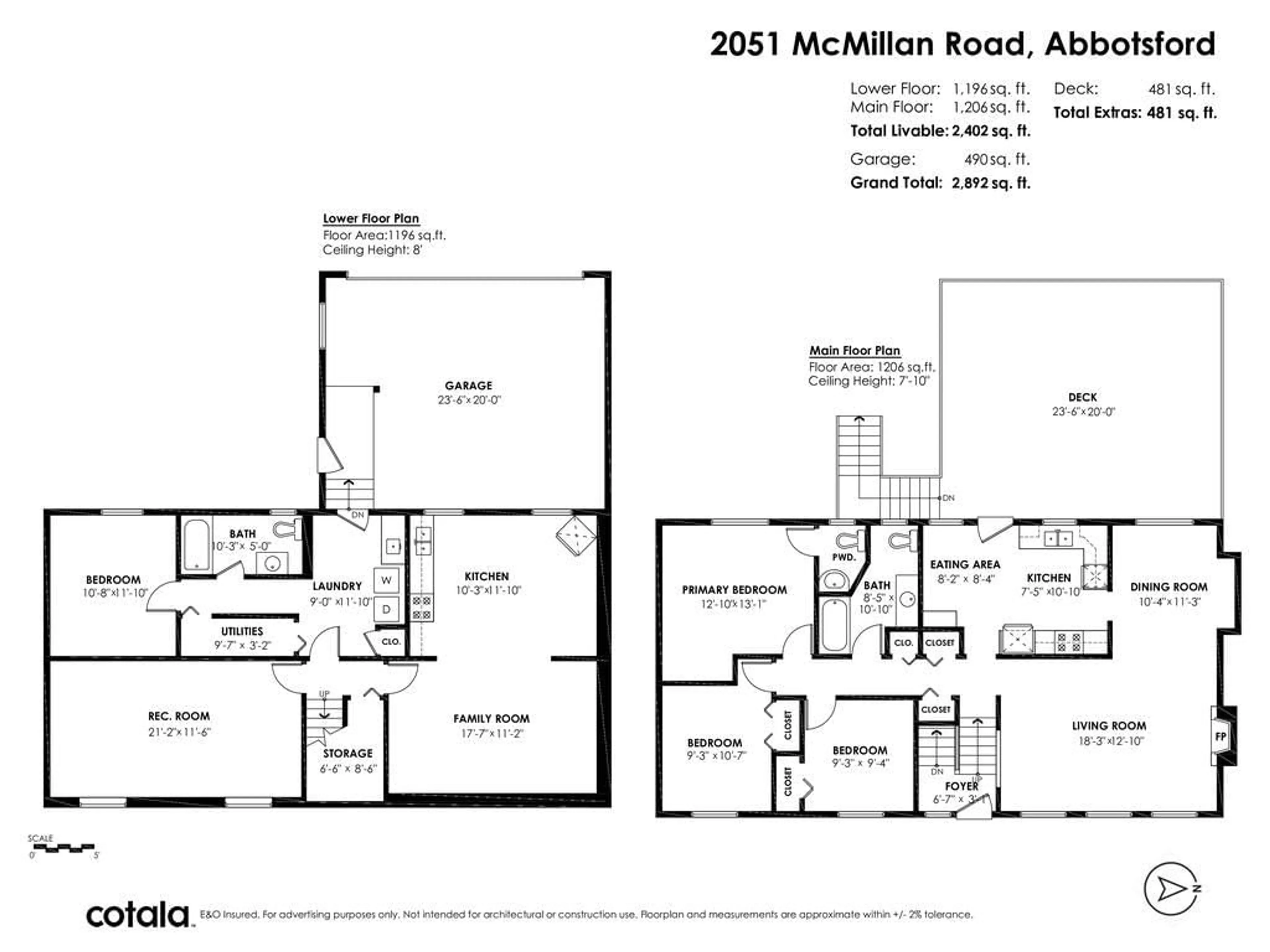 Floor plan for 2051 MCMILLAN ROAD, Abbotsford British Columbia V2S4Y3