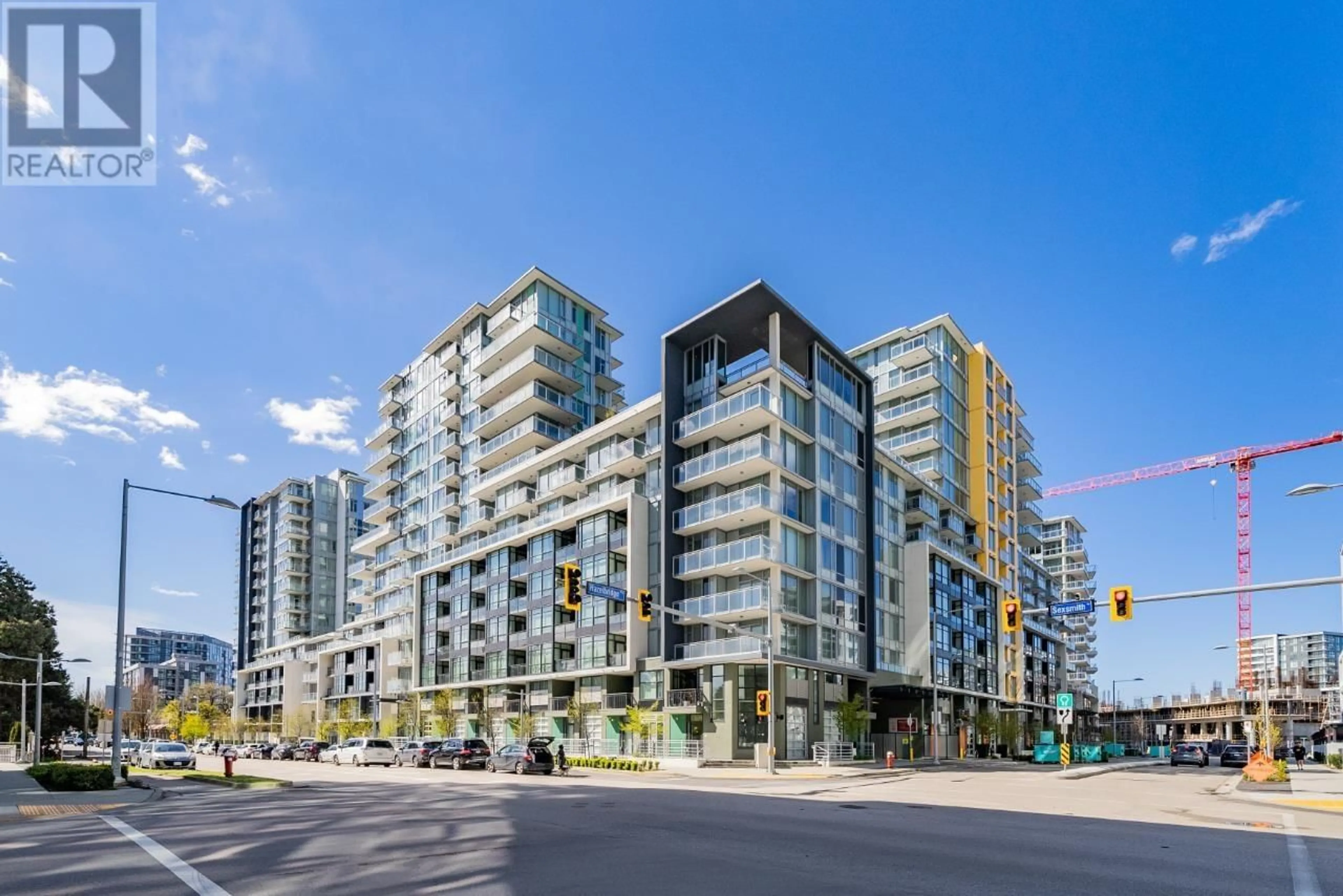 A pic from exterior of the house or condo, the view of city buildings for 1006 8688 HAZELBRIDGE WAY, Richmond British Columbia V6X0R6