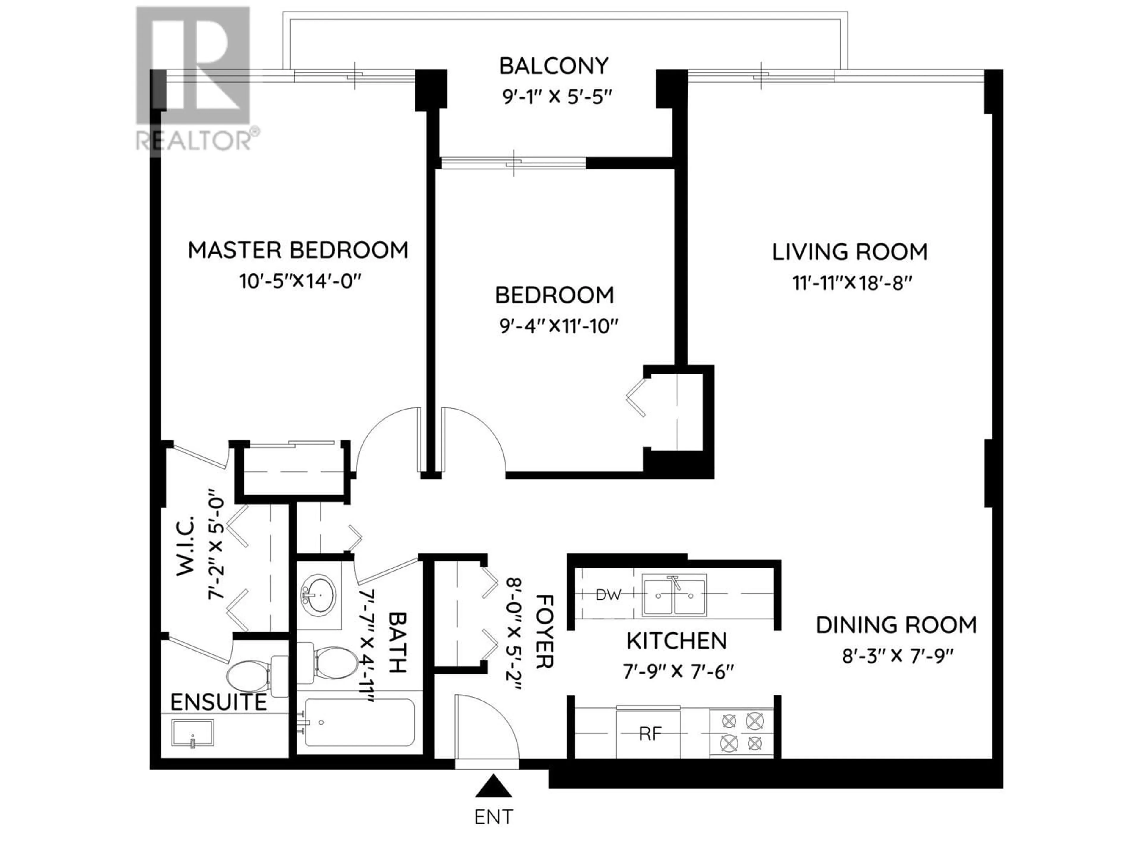 Floor plan for 1202 620 SEVENTH AVENUE, New Westminster British Columbia V3M5T6