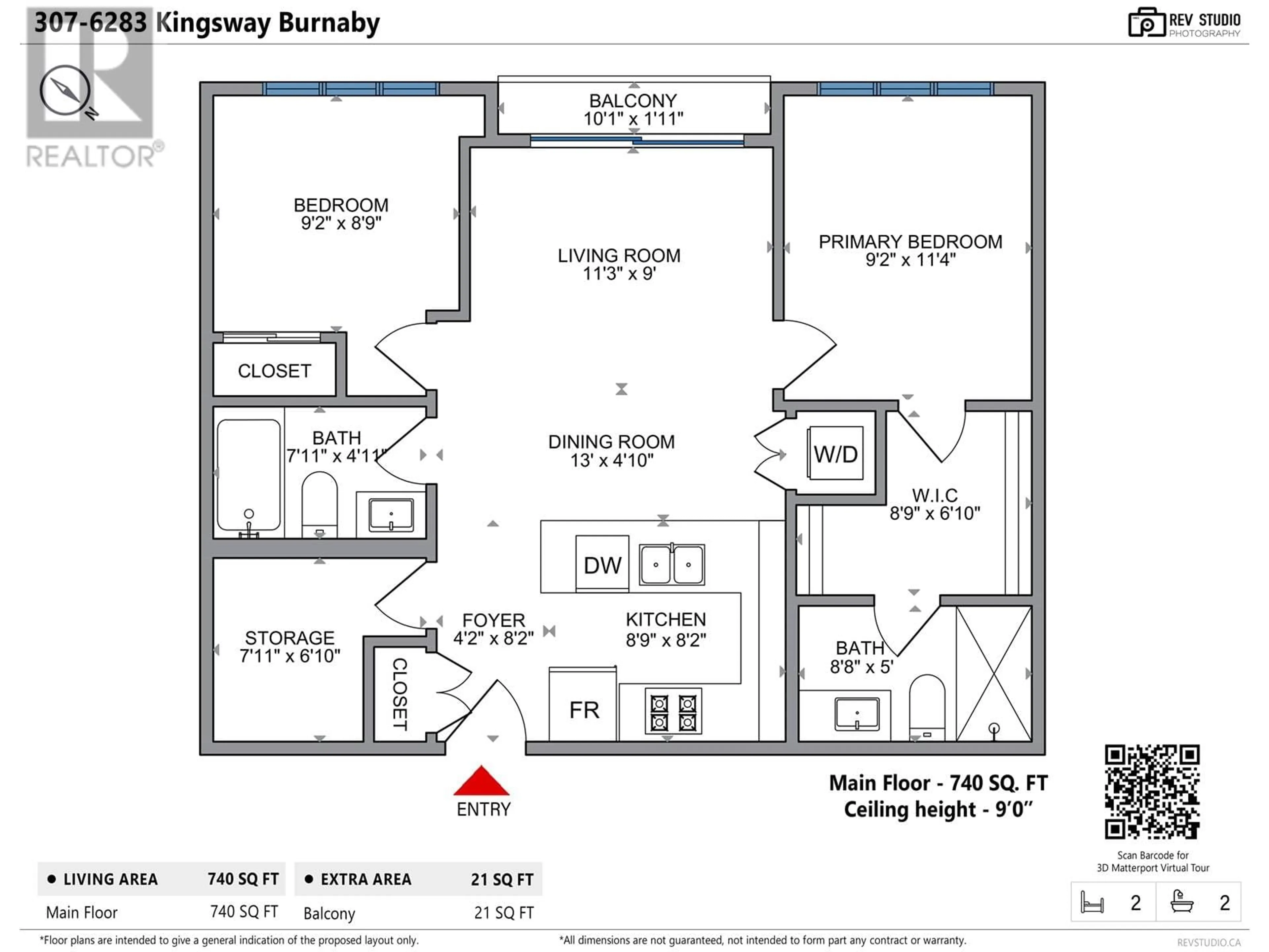 Floor plan for 307 6283 KINGSWAY, Burnaby British Columbia V5J0H3