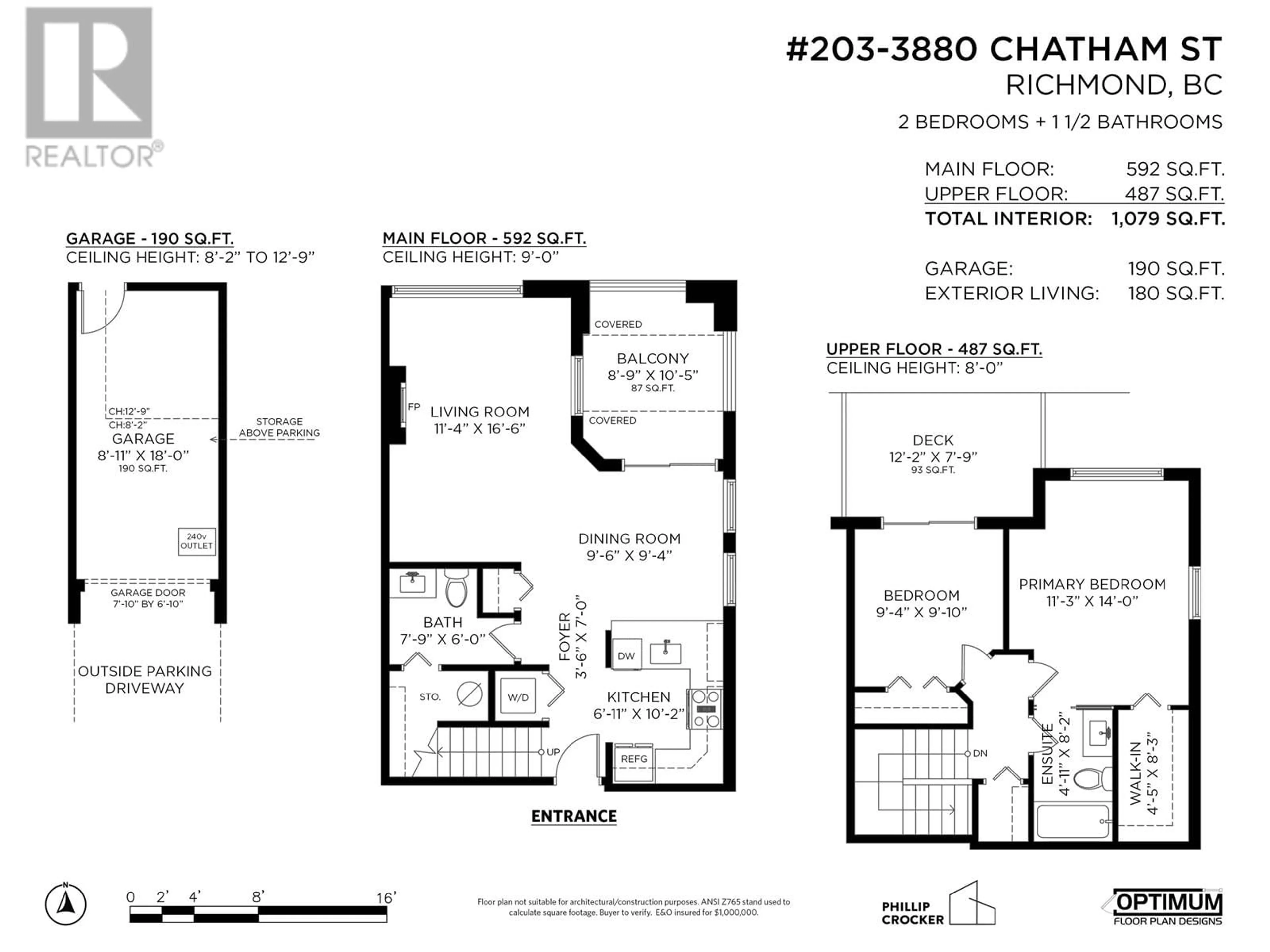 Floor plan for 203 3880 CHATHAM STREET, Richmond British Columbia V7E2Z5