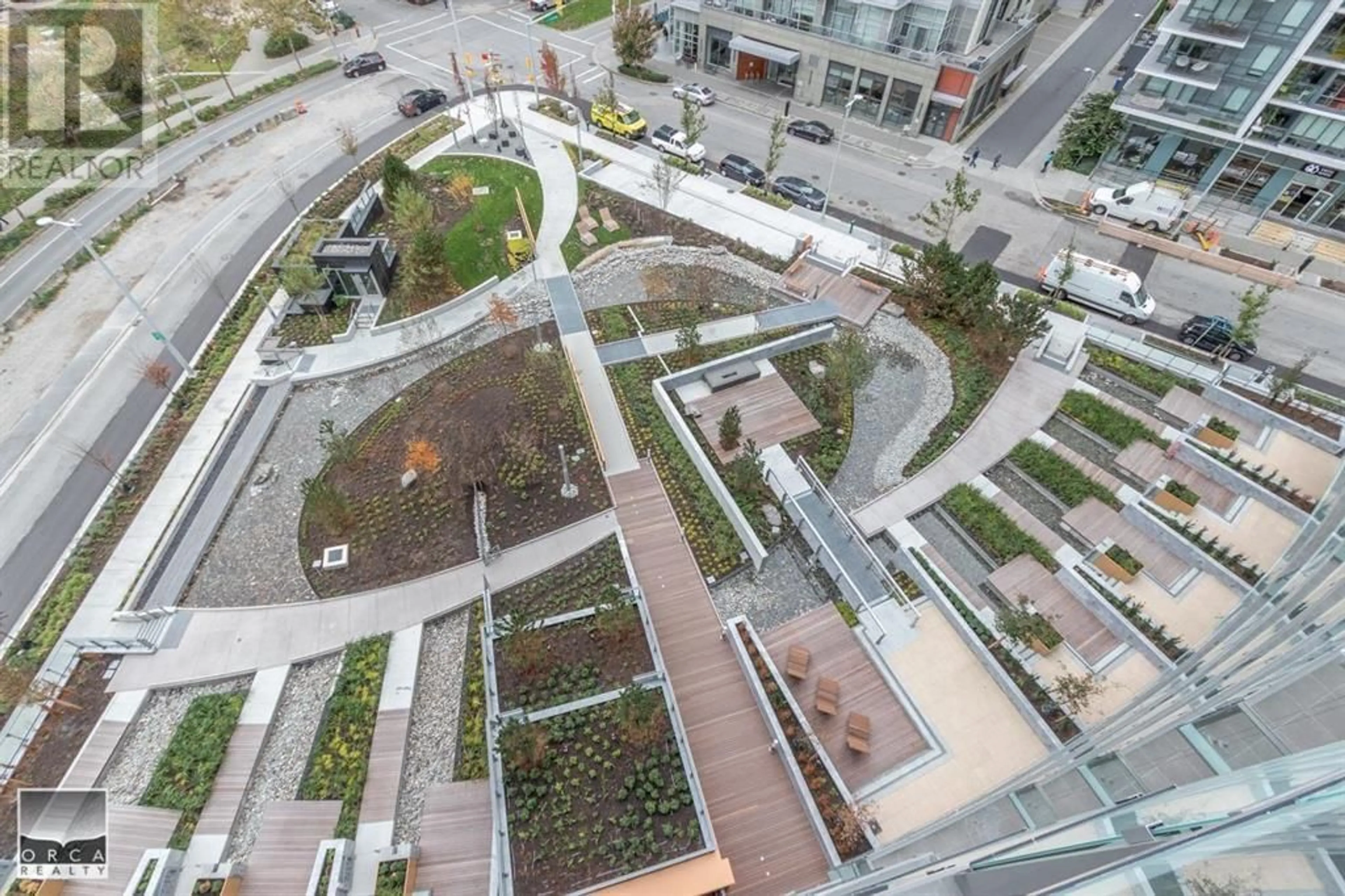 A pic from outside/outdoor area/front of a property/back of a property/a pic from drone, city buildings view from balcony for 1108 - 1768 COOK STREET, Vancouver British Columbia V5Y0N3
