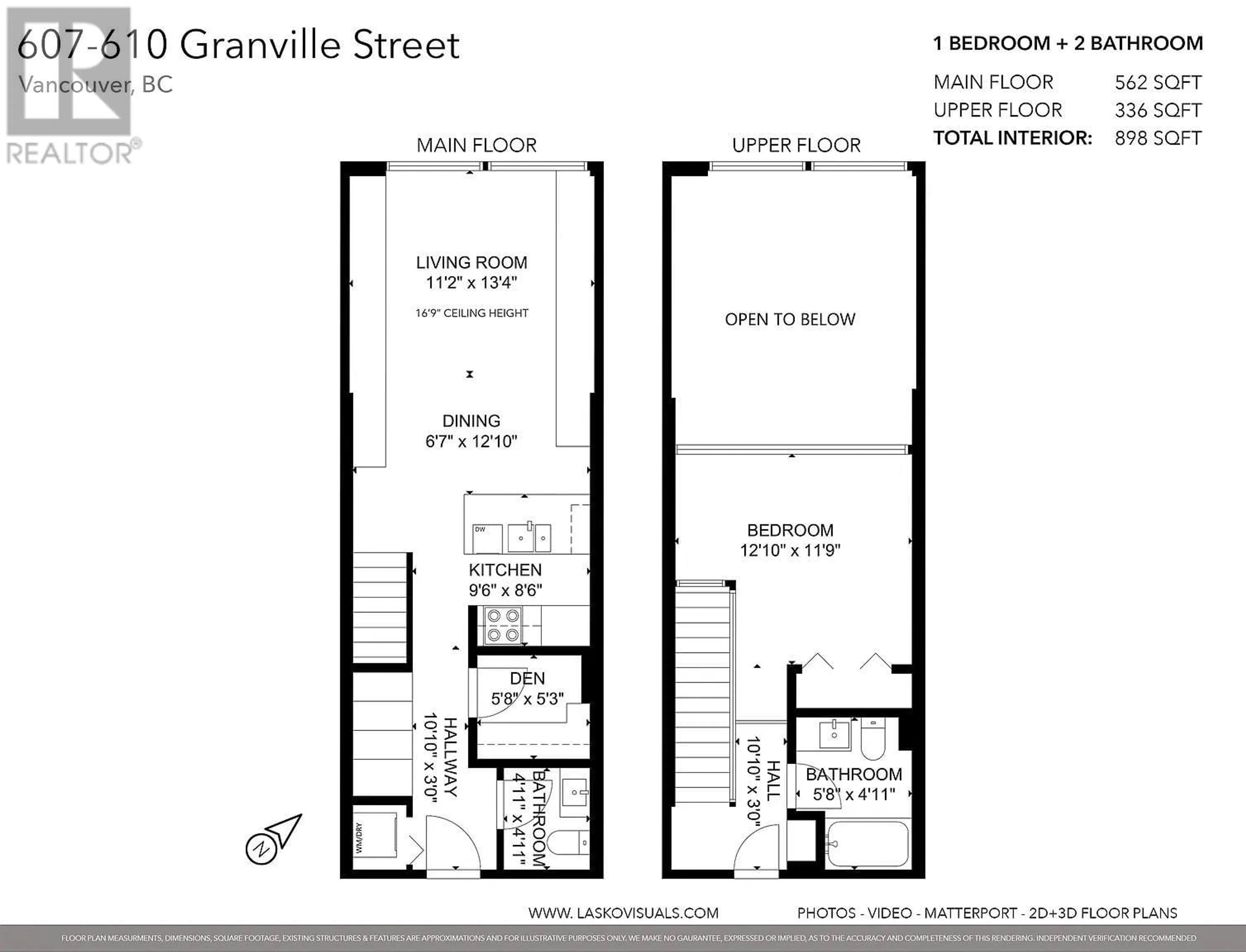 Floor plan for 607 610 GRANVILLE STREET, Vancouver British Columbia V6C3T3