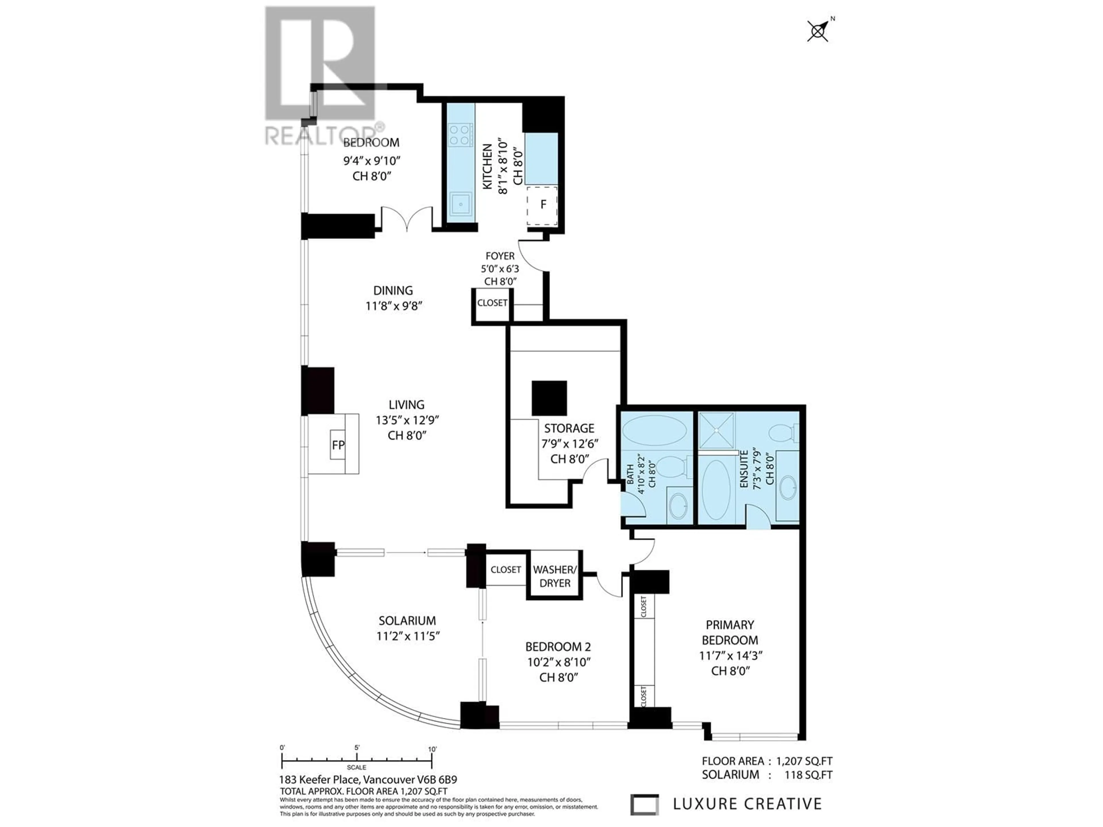 Floor plan for 1004 183 KEEFER PLACE, Vancouver British Columbia V6B6B9