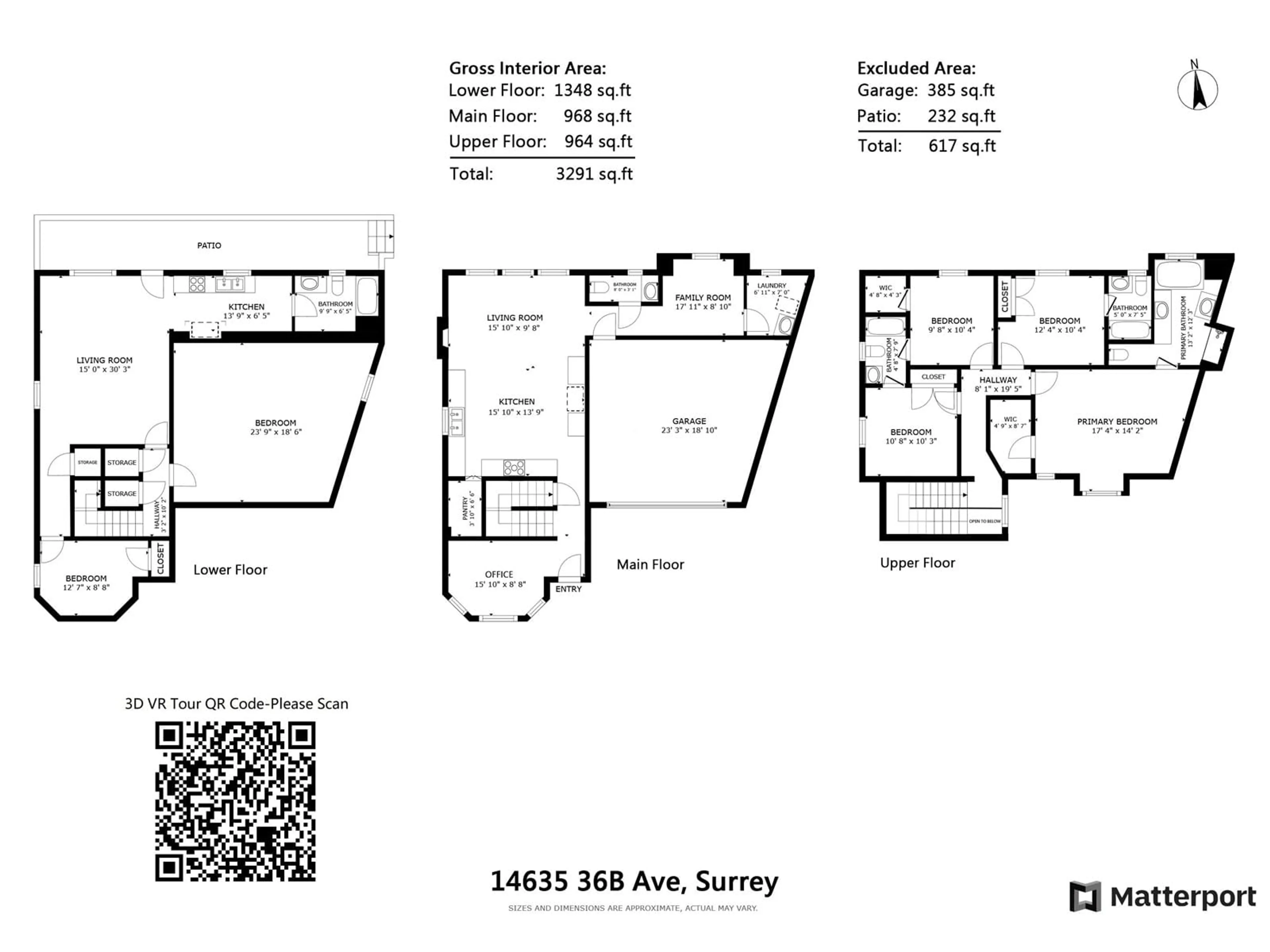 Floor plan for 14635 36B AVENUE, Surrey British Columbia V4P0E3