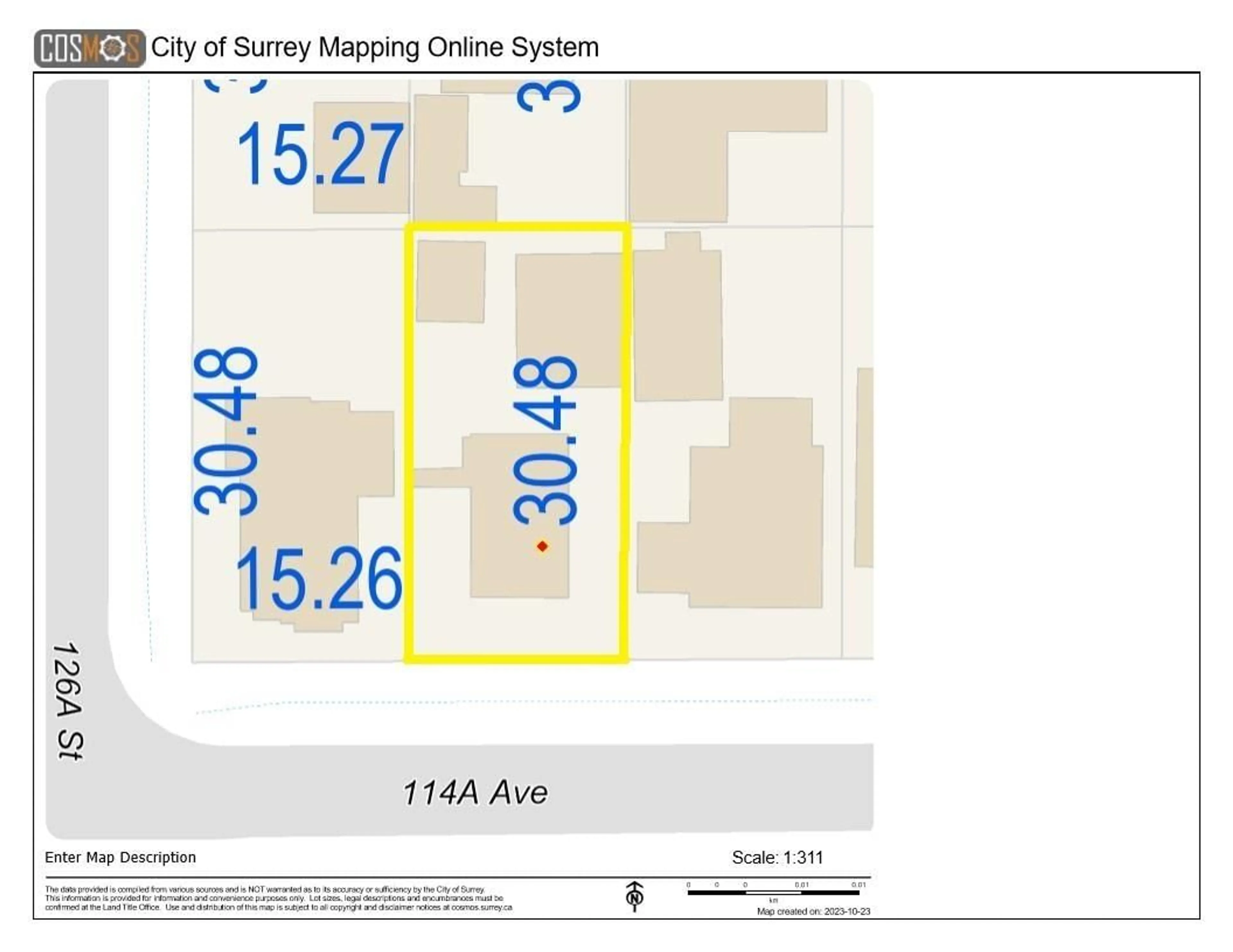 Picture of a map for 12693 114A AVENUE, Surrey British Columbia V3V3P3