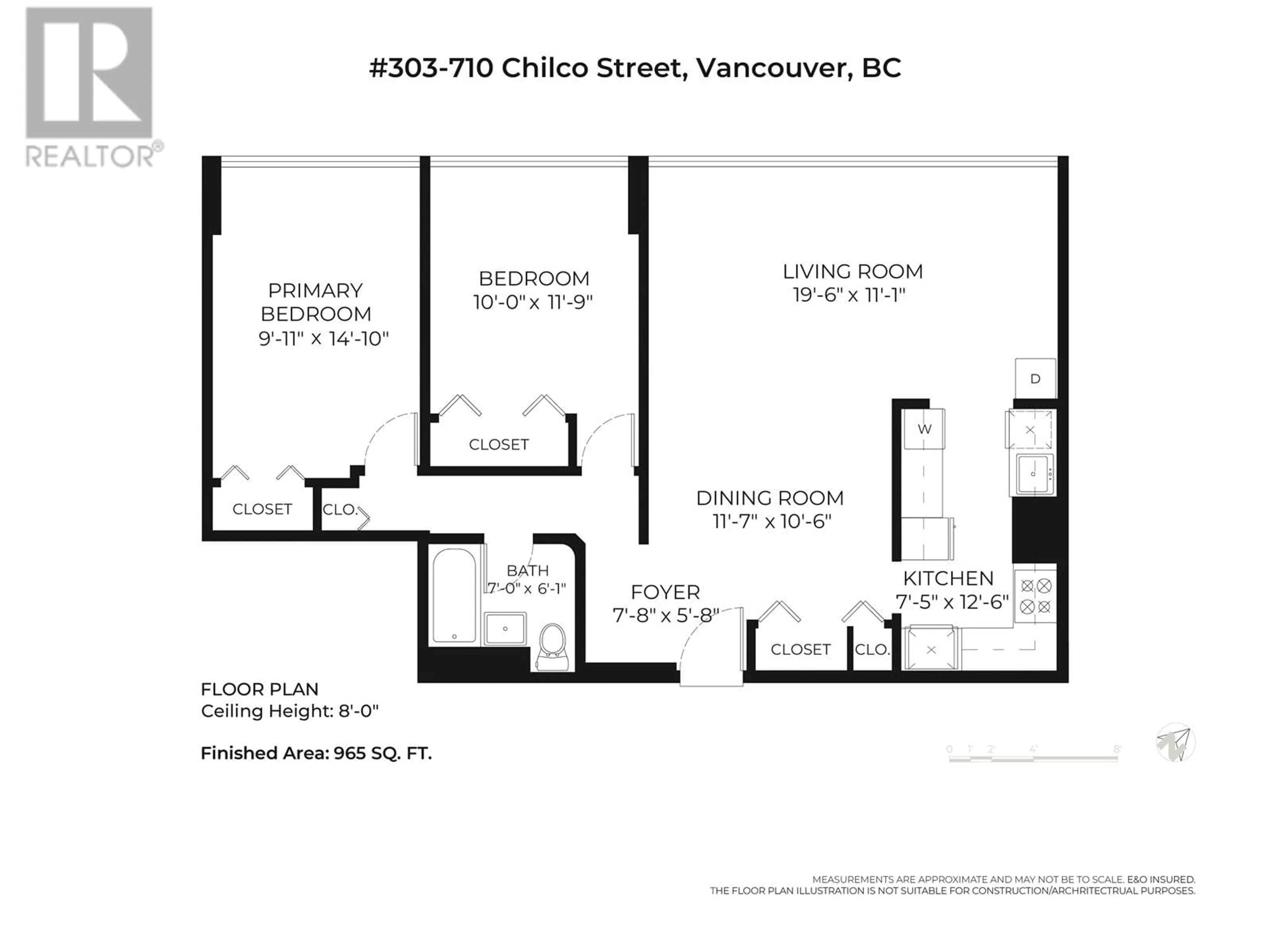 Floor plan for 303 710 CHILCO STREET, Vancouver British Columbia V6G2S1