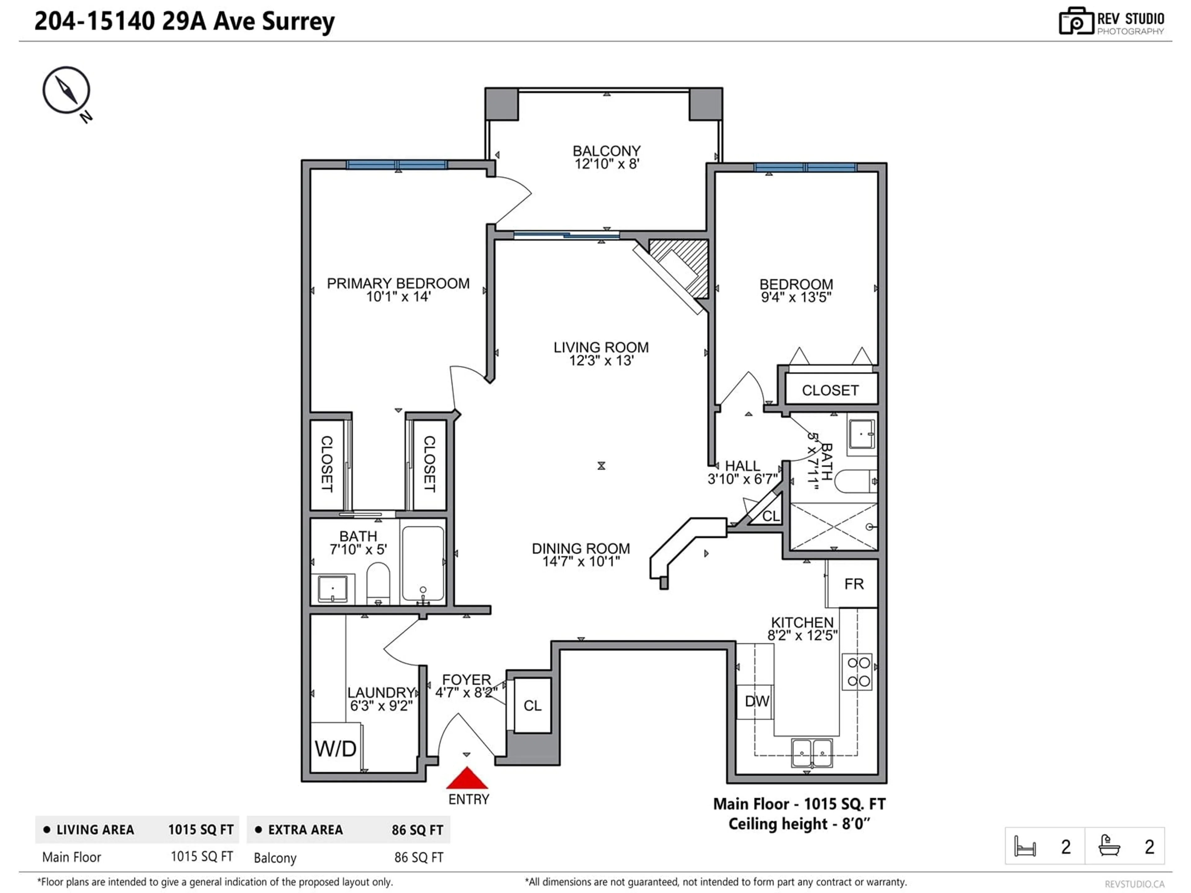 Floor plan for 204 15140 29A AVENUE, Surrey British Columbia V4P3B1