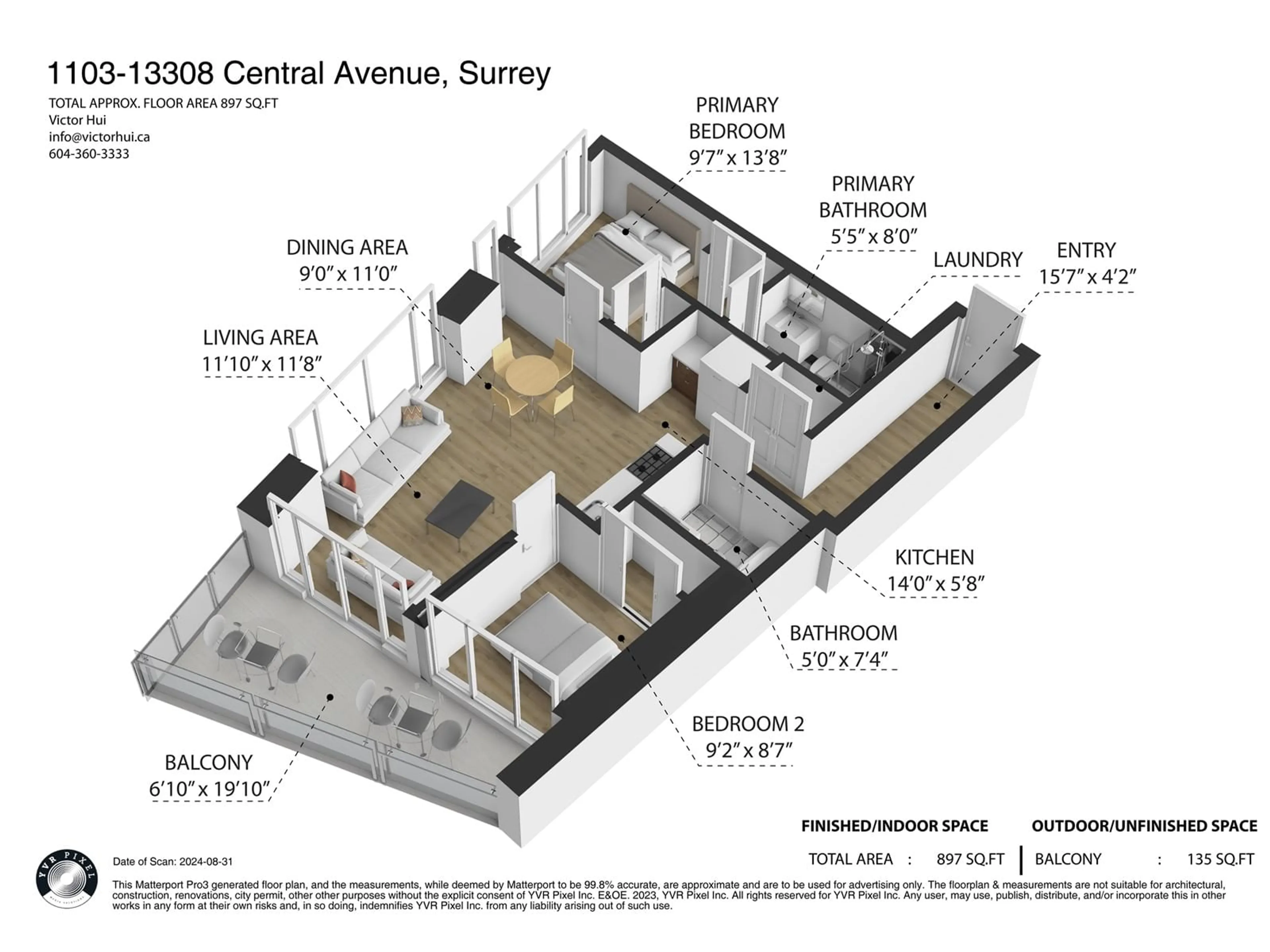 Floor plan for 1103 13308 CENTRAL AVENUE, Surrey British Columbia V3T0M4