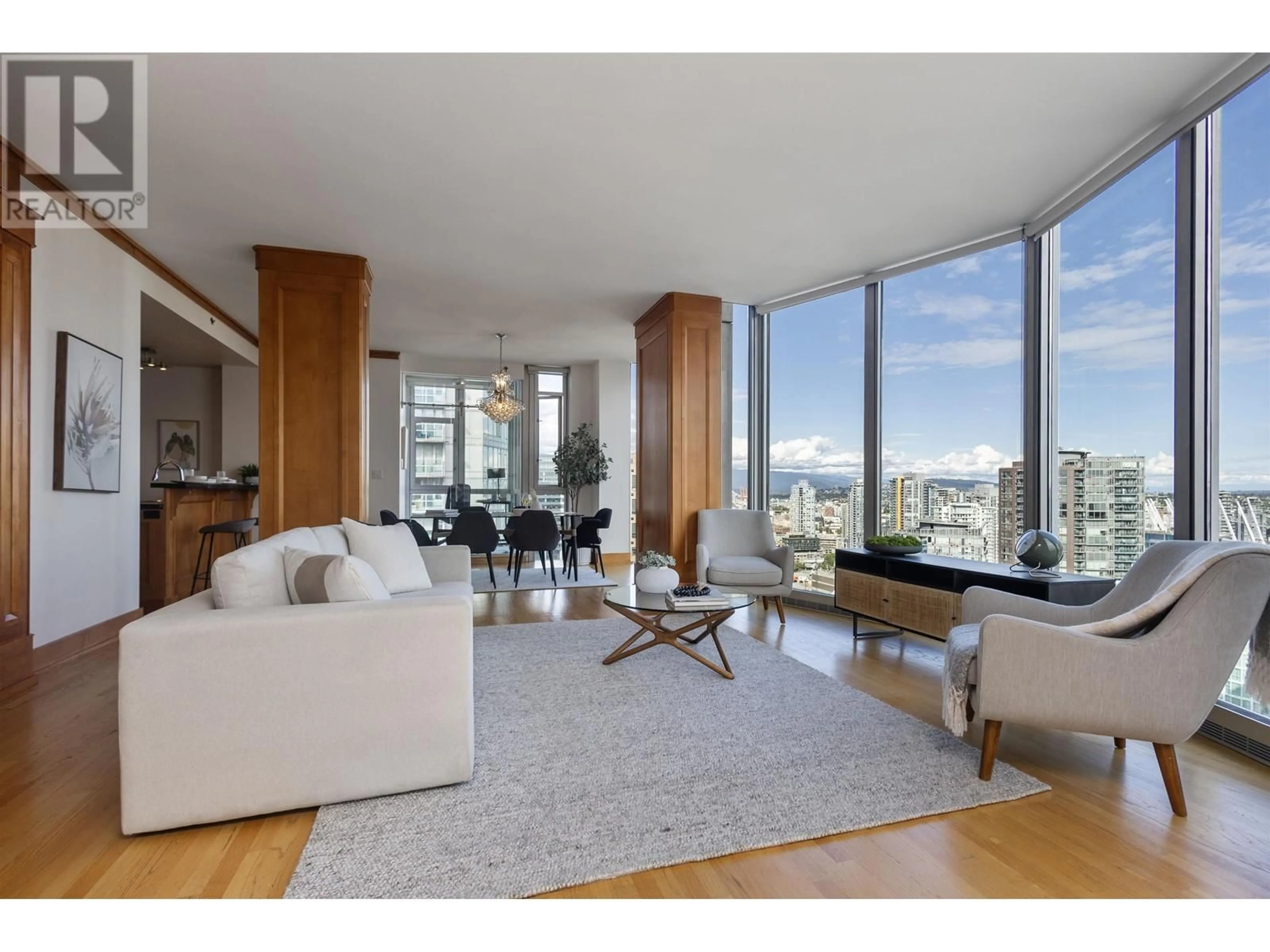 Living room, wood floors for 2601 889 HOMER STREET, Vancouver British Columbia V6B5S3