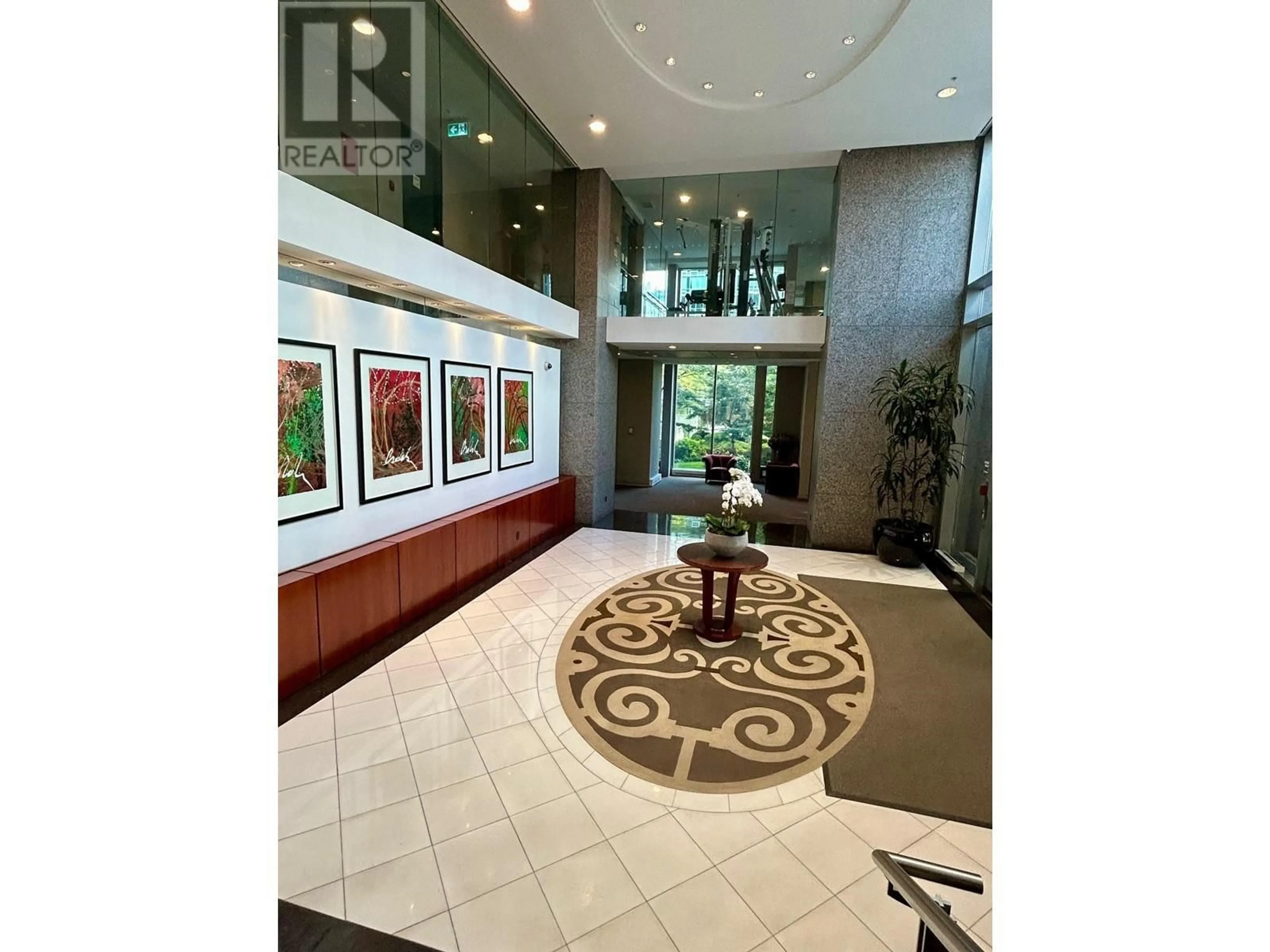 Indoor lobby, carpet floors for 2606 1200 W GEORGIA STREET, Vancouver British Columbia V6E4R2