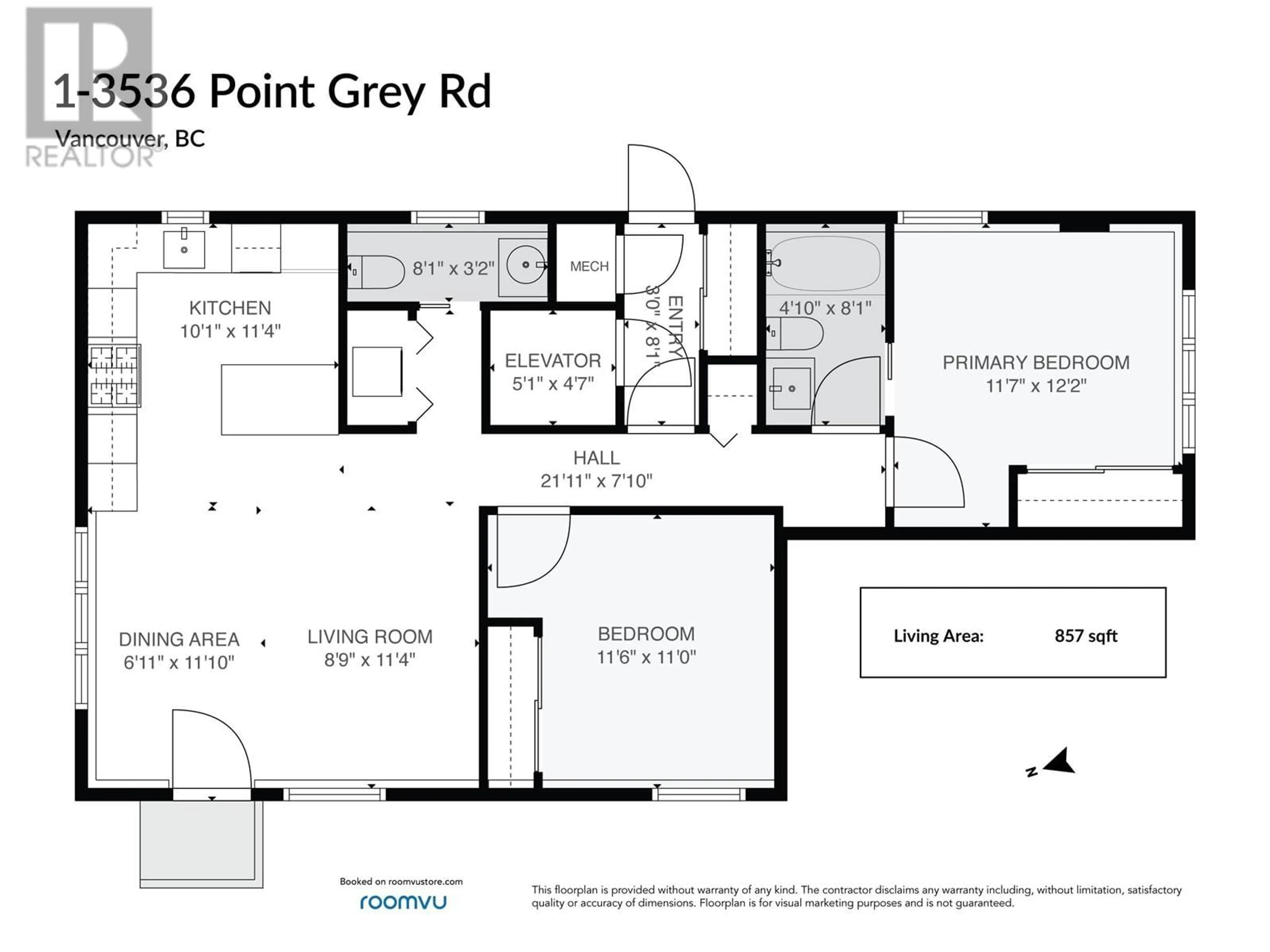 Floor plan for 1 3536 POINT GREY ROAD, Vancouver British Columbia V6R1A8