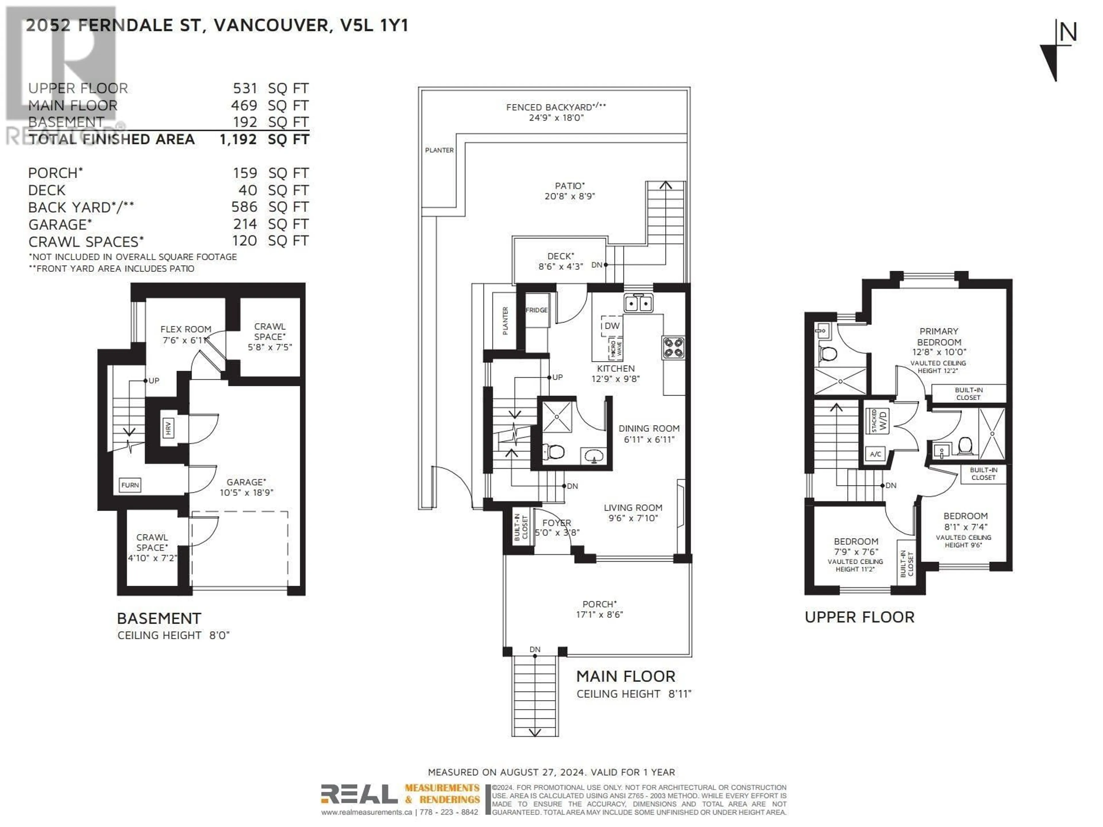 Floor plan for 2052 FERNDALE STREET, Vancouver British Columbia V5L1Y1