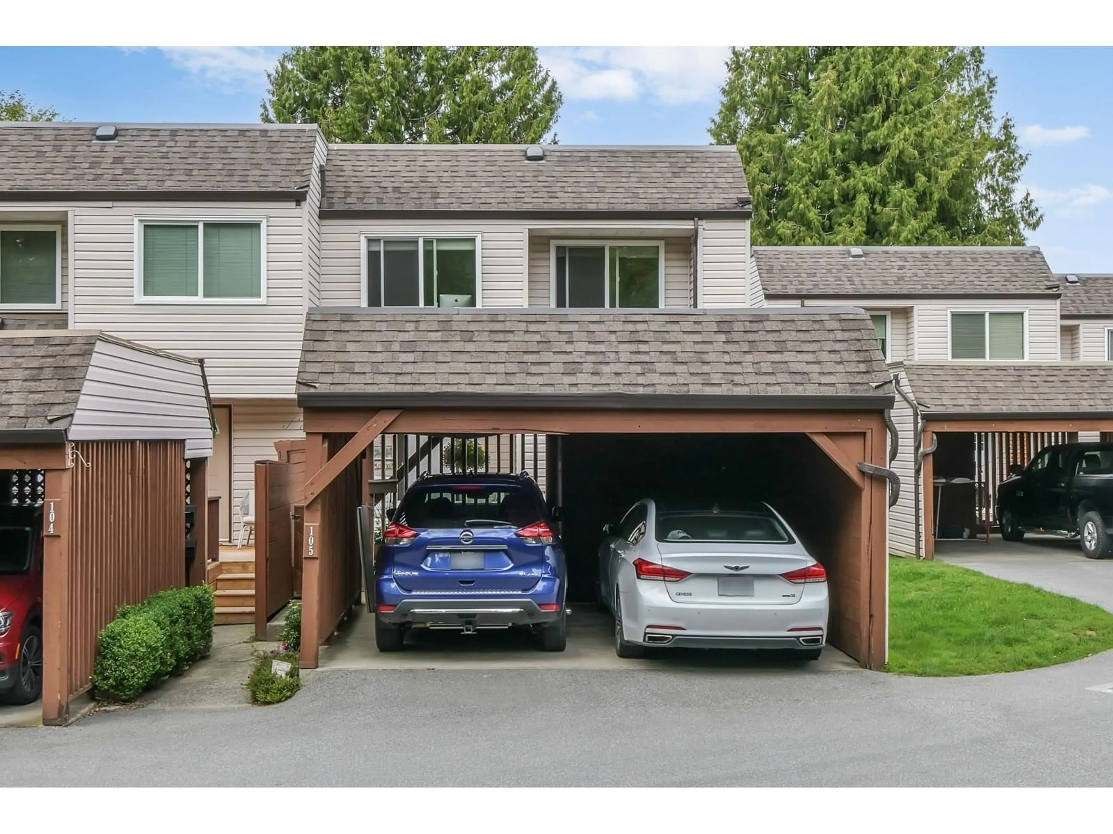 A pic from exterior of the house or condo, the street view for 105 5074 201A STREET, Langley British Columbia V3A5M8