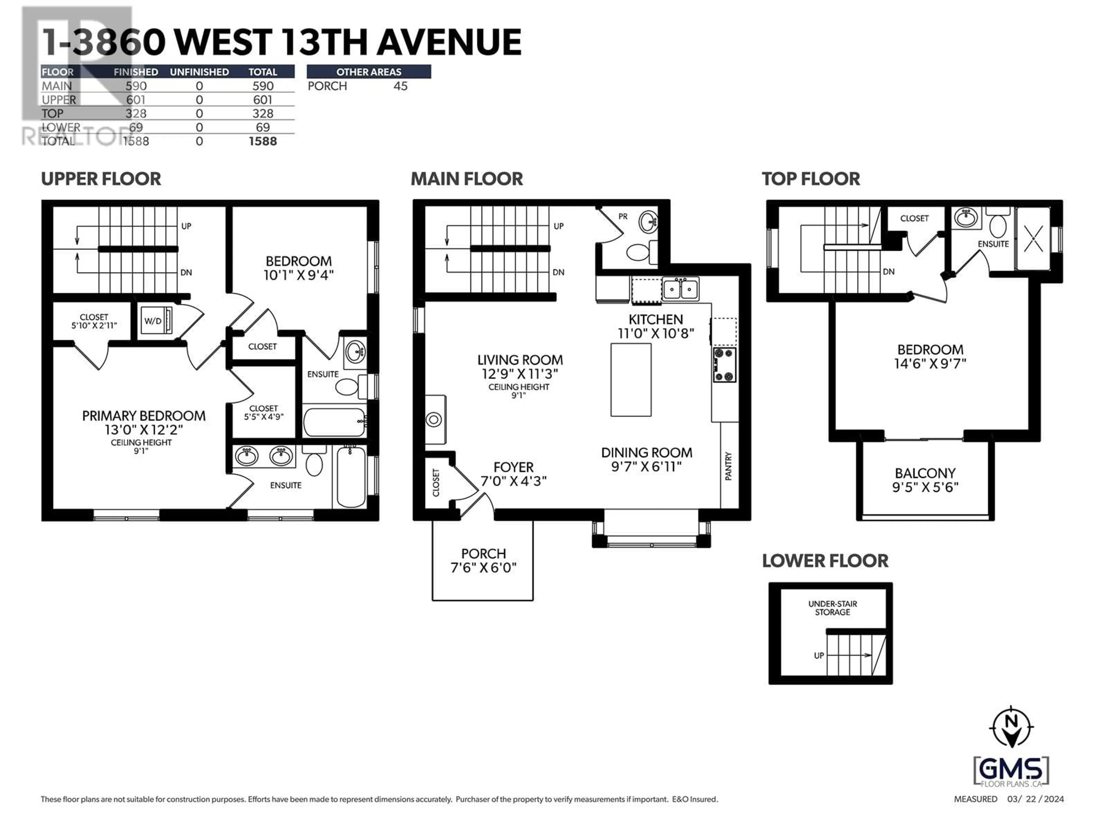 Floor plan for 1 3850 W 13TH AVENUE, Vancouver British Columbia V6R2S8