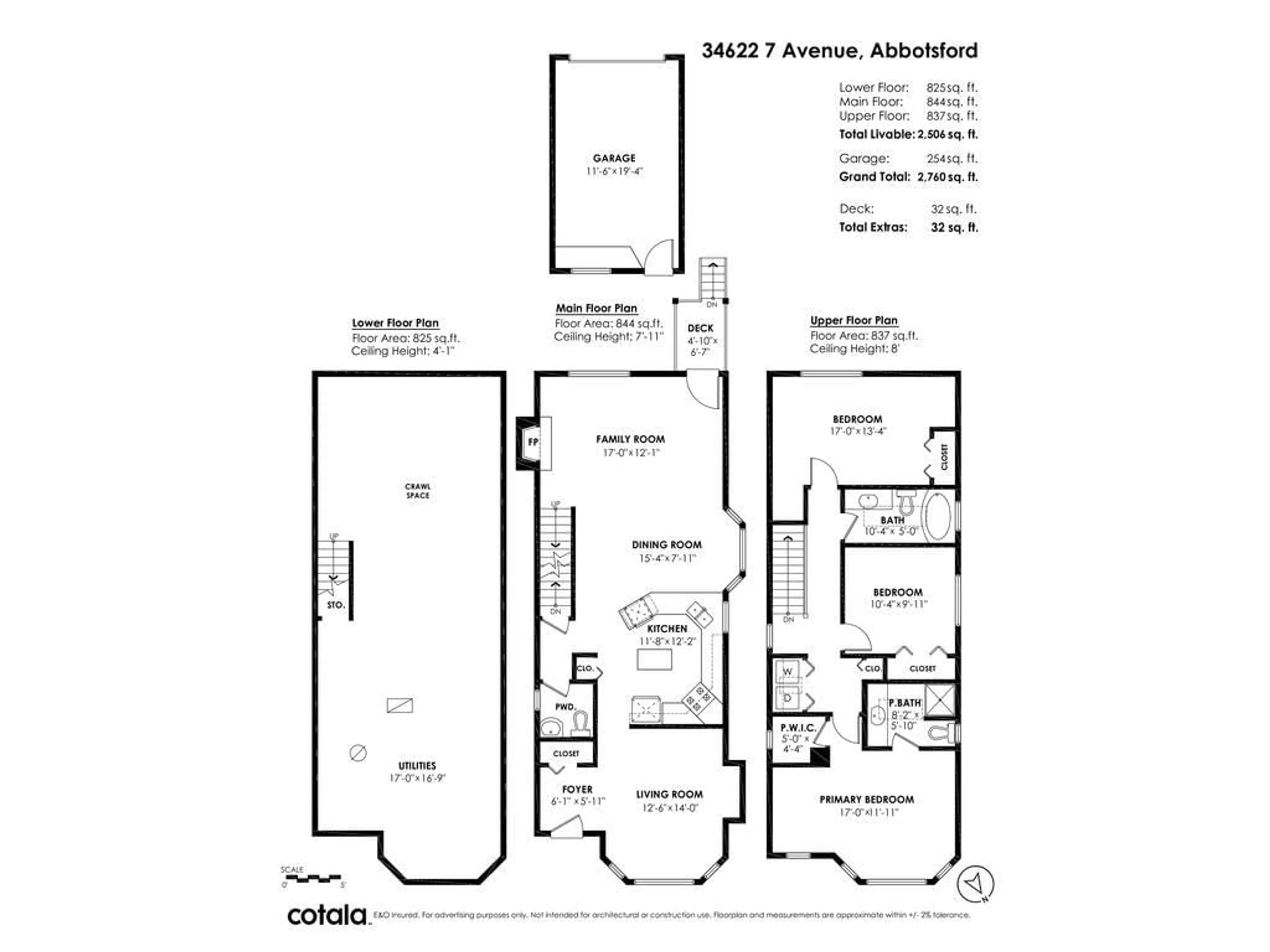 Floor plan for 34622 7TH AVENUE, Abbotsford British Columbia V2S8P4