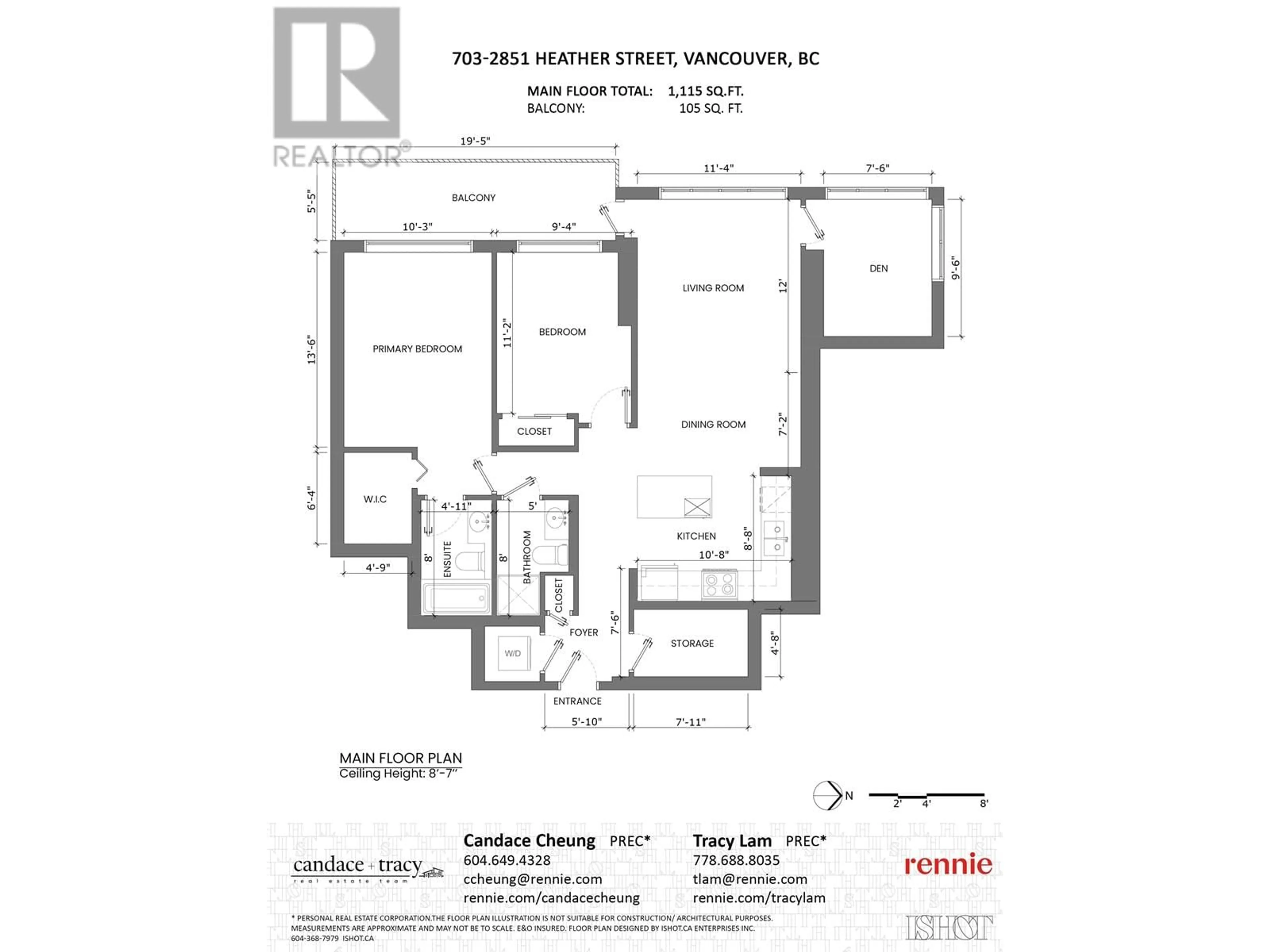 Floor plan for 703 2851 HEATHER STREET, Vancouver British Columbia V5Z0A2