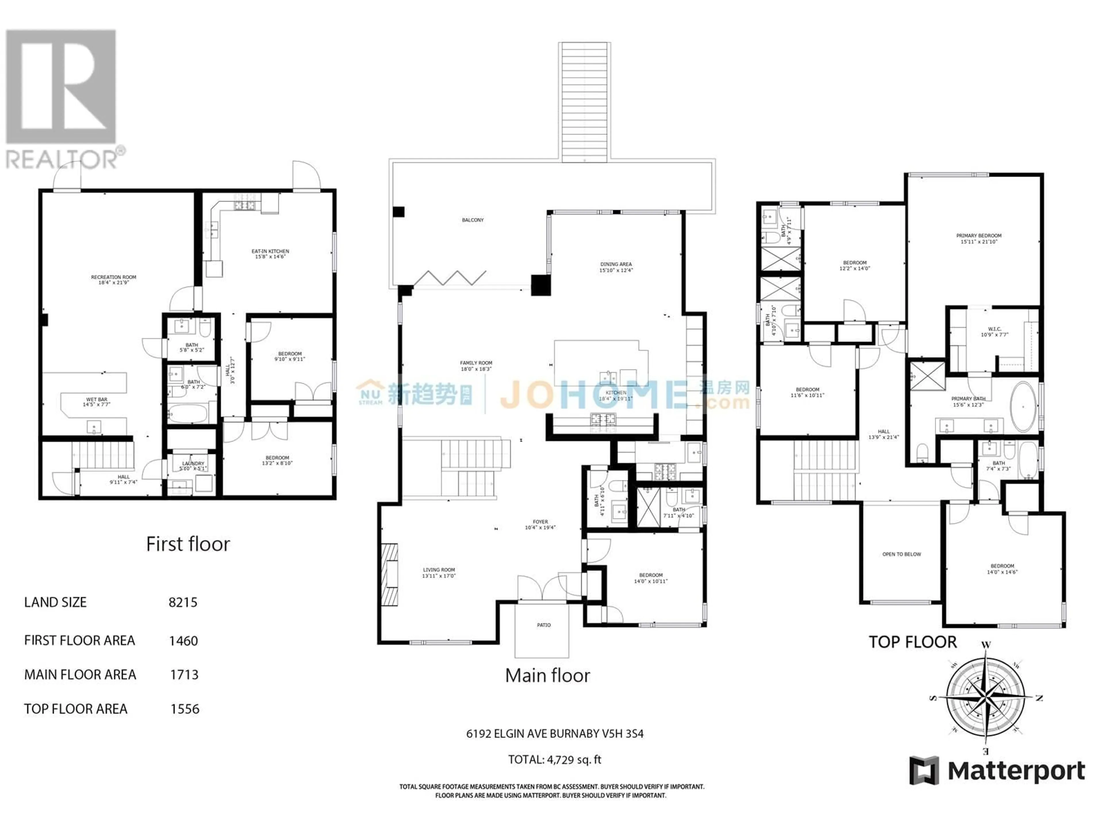 Floor plan for 6192 ELGIN AVENUE, Burnaby British Columbia V5H3S4