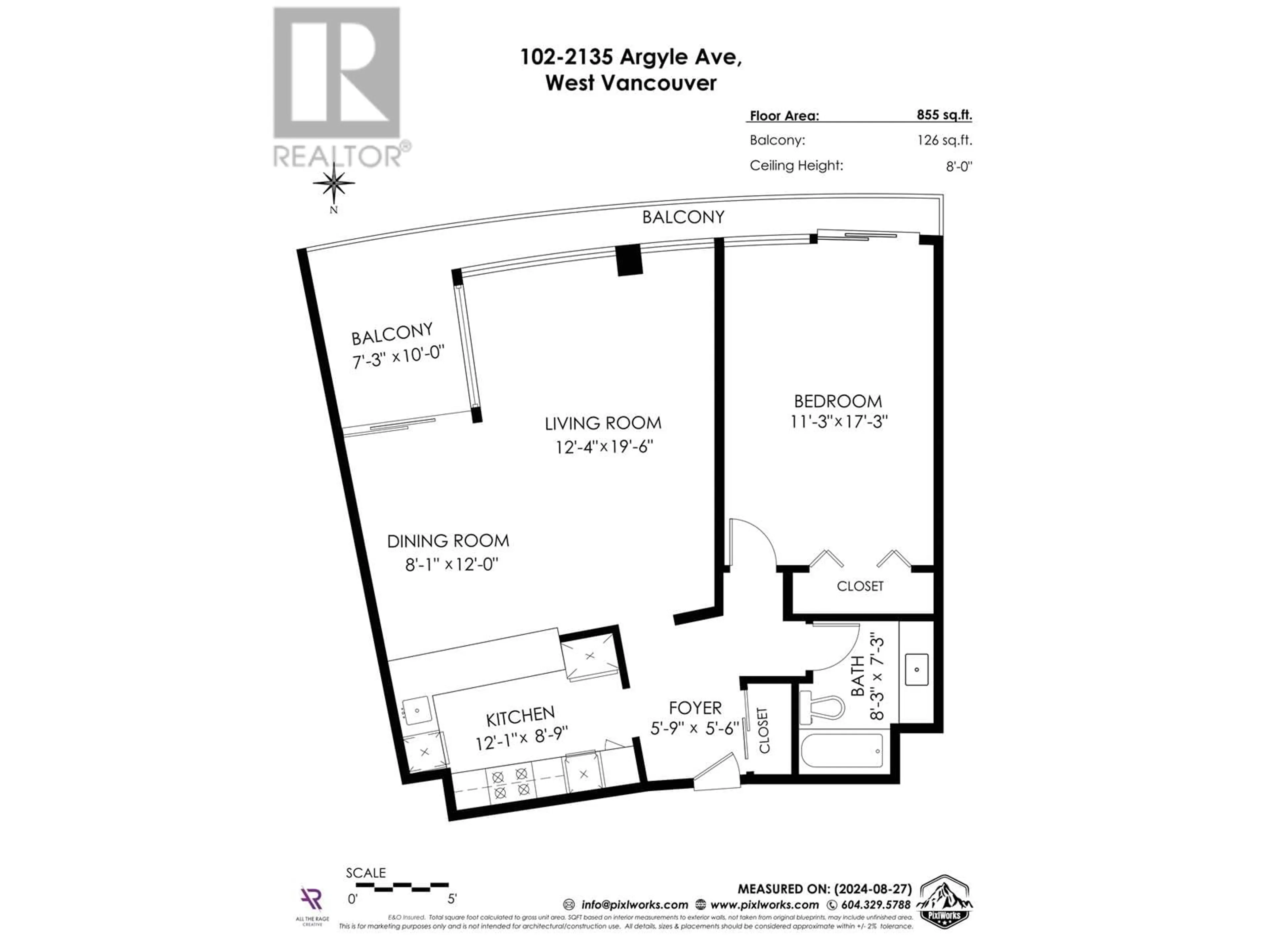 Floor plan for 102 2135 ARGYLE AVENUE, West Vancouver British Columbia V7V1A5