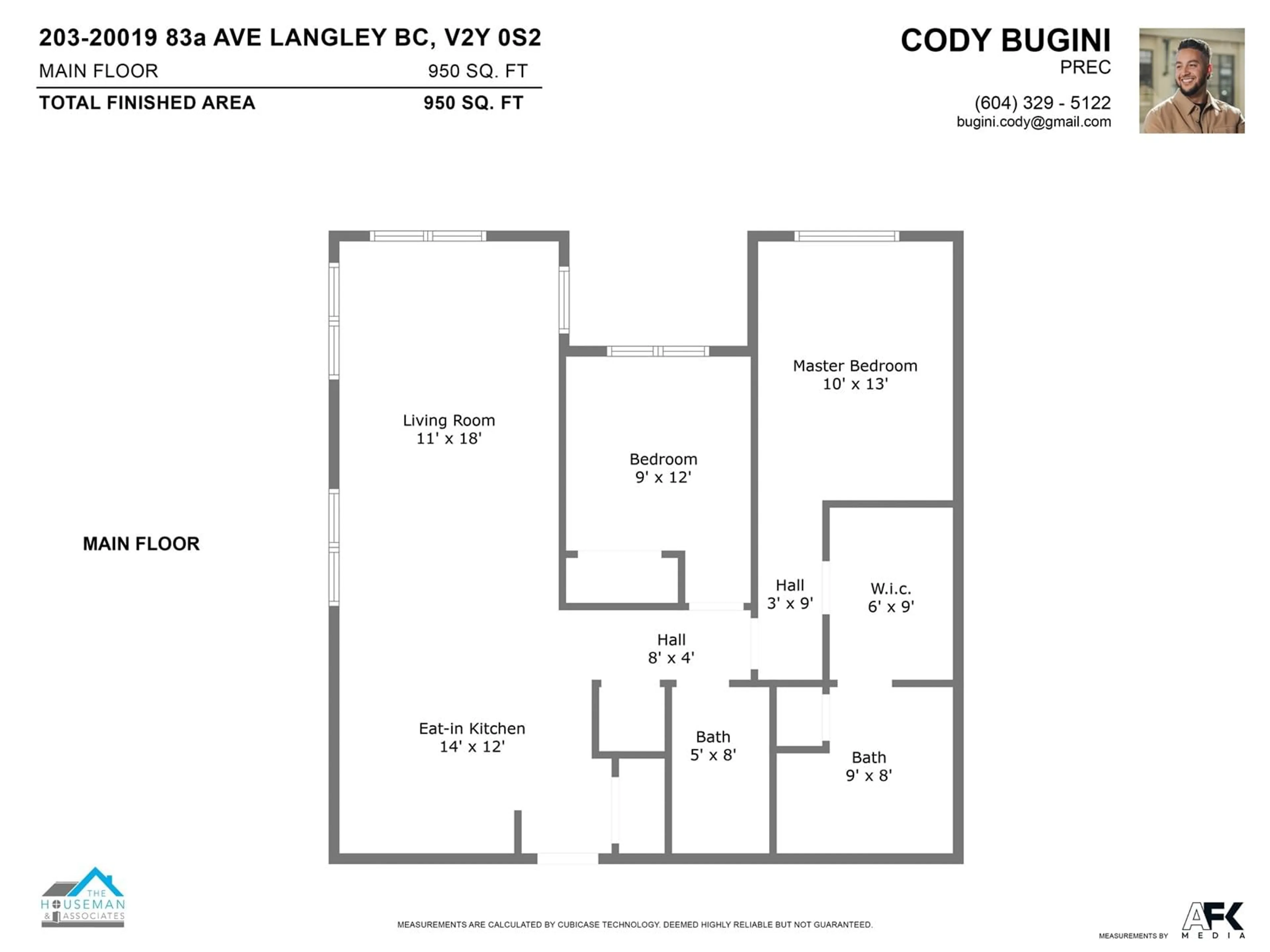 Floor plan for E203 20019 83A AVENUE, Langley British Columbia V2Y2A7