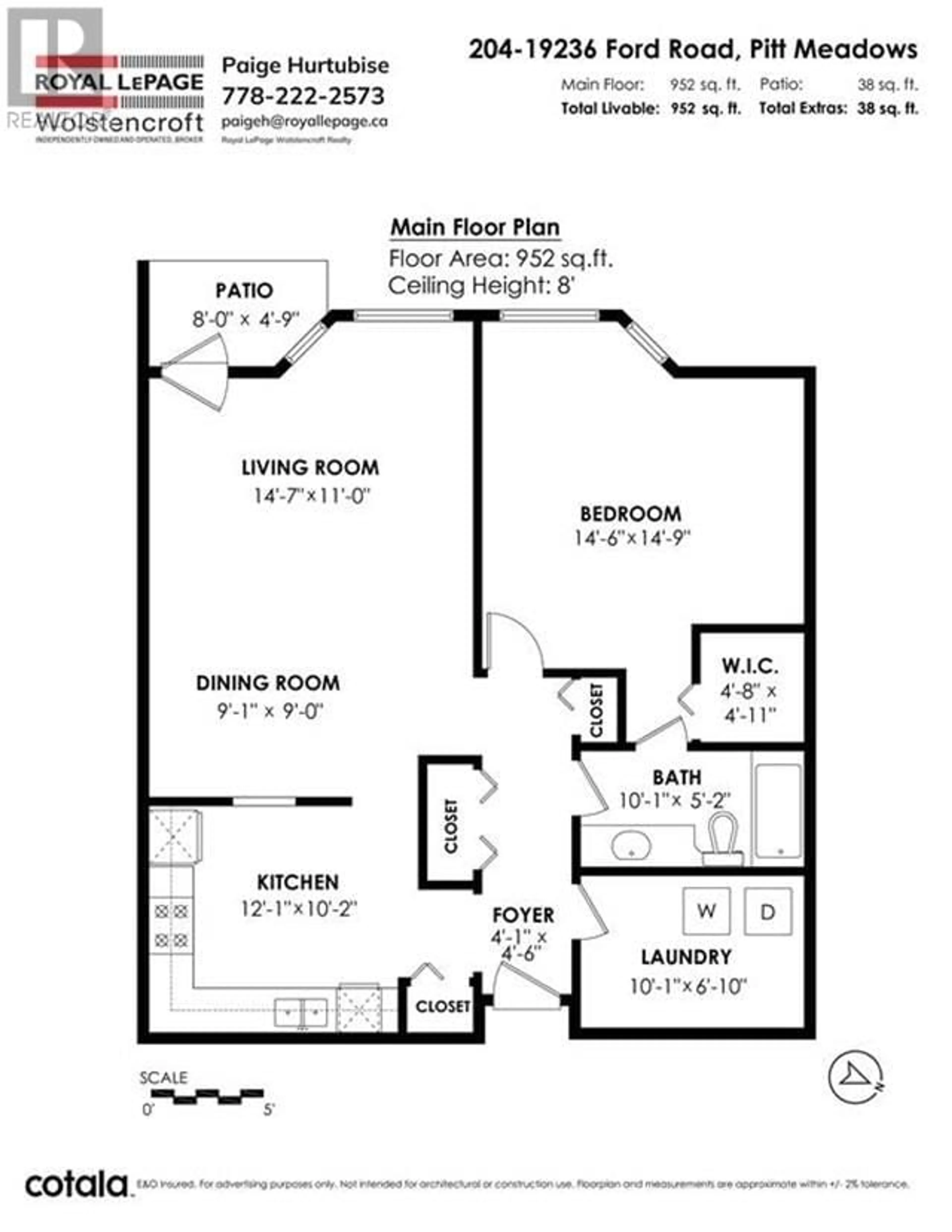 Floor plan for 204 19236 FORD ROAD, Pitt Meadows British Columbia V3Y2K1