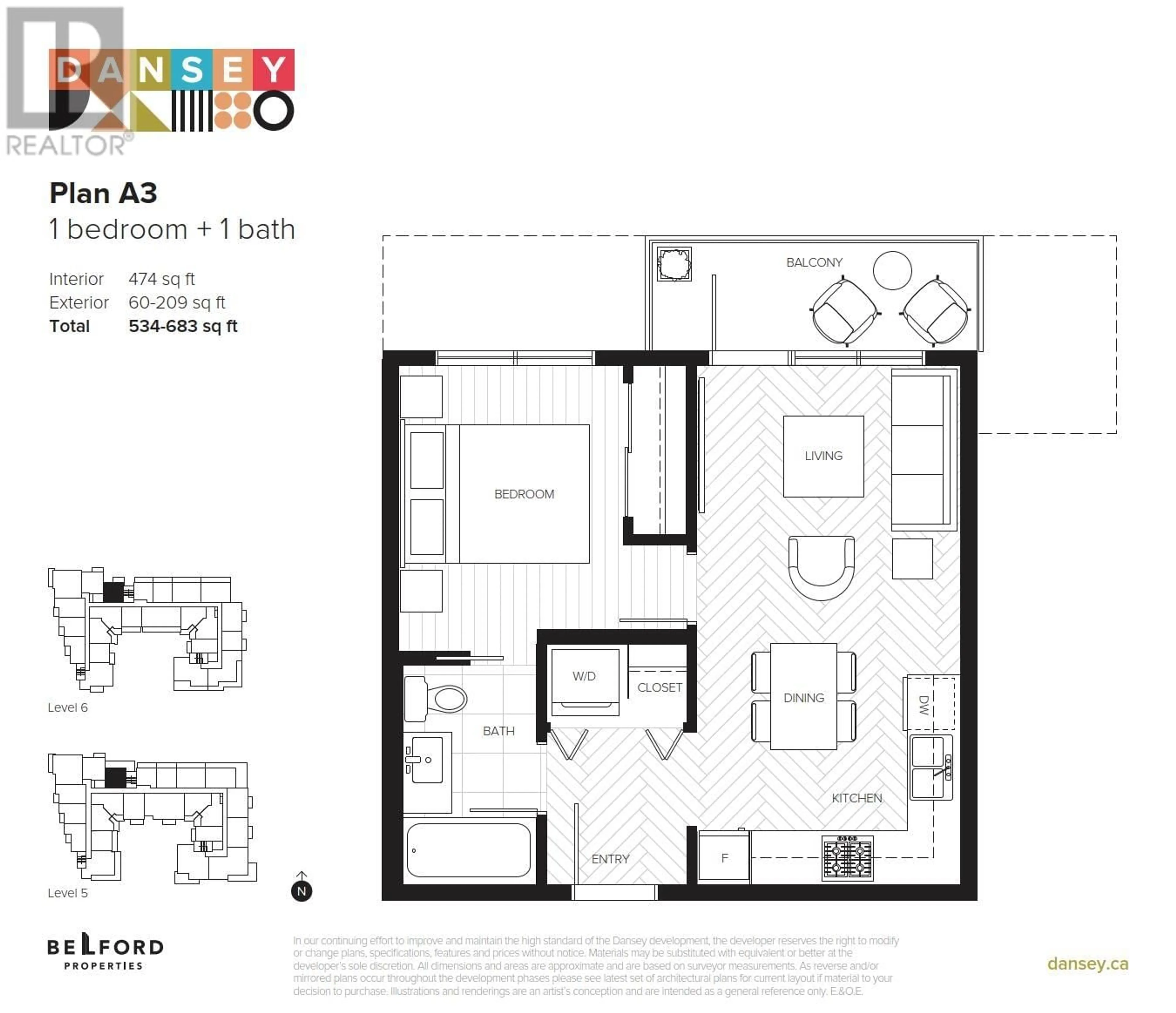 Floor plan for 609 - 599 DANSEY AVENUE, Coquitlam British Columbia V3K3E9
