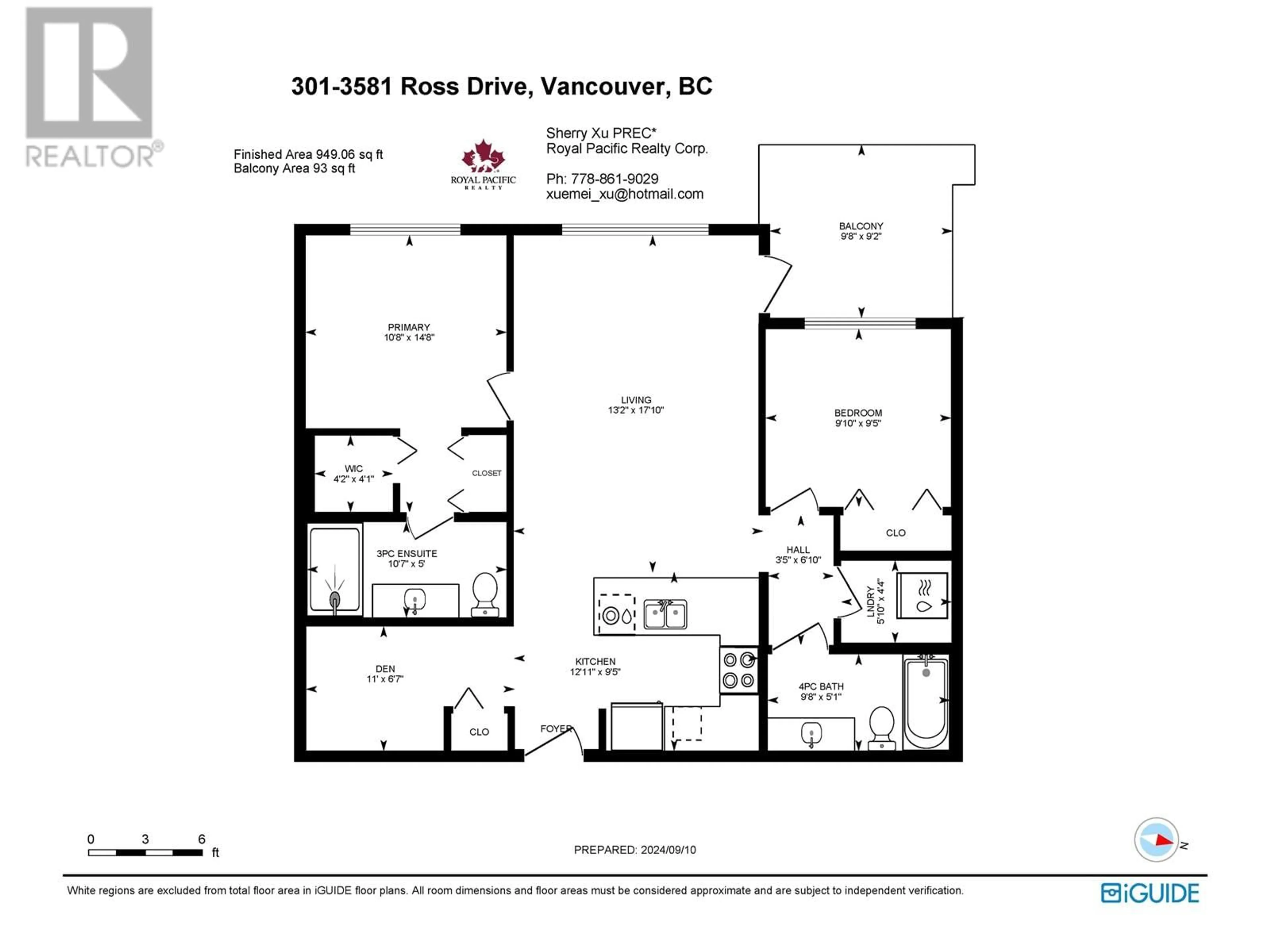 Floor plan for 301 3581 ROSS DRIVE, Vancouver British Columbia V6S0K5