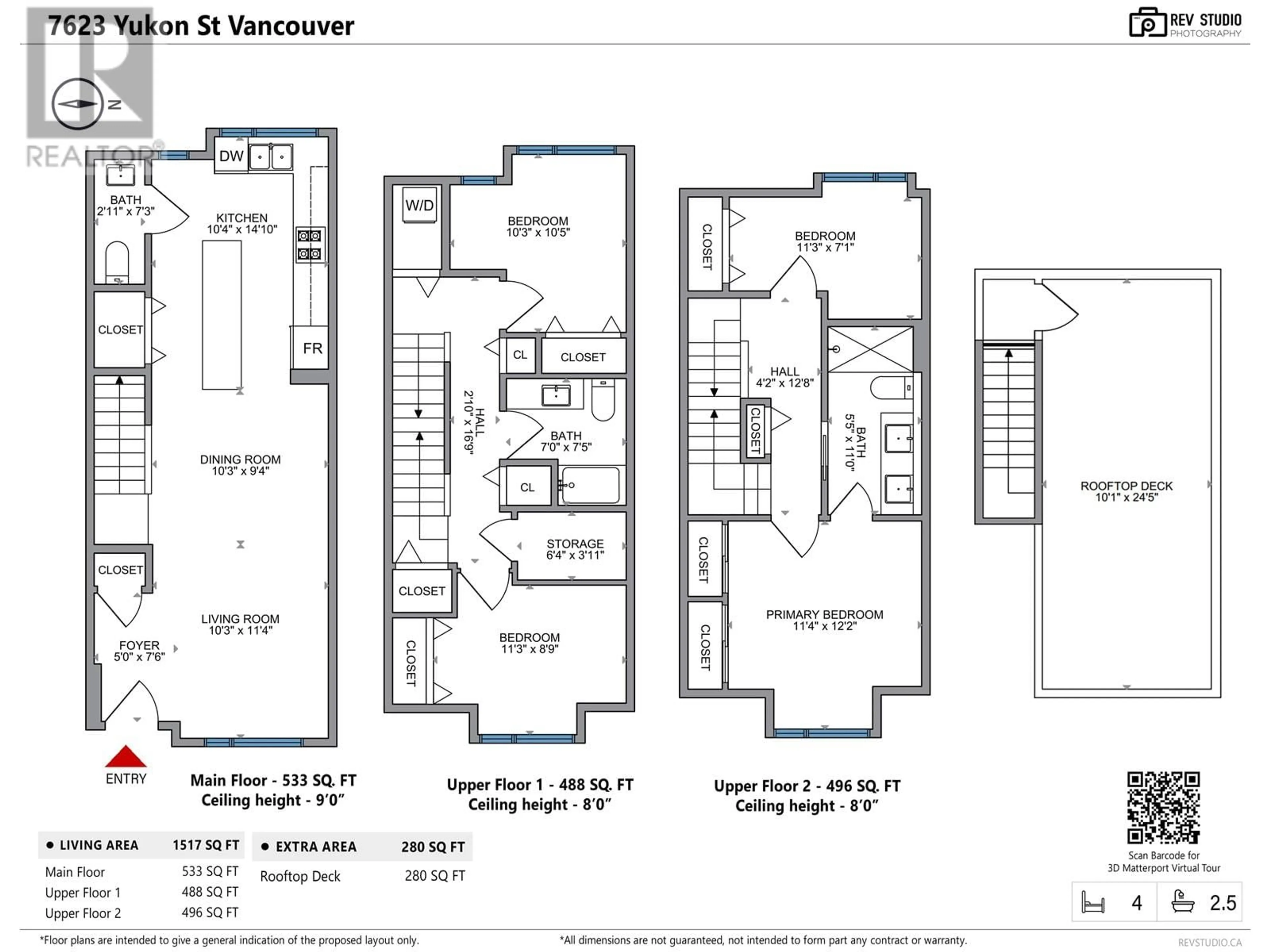 Floor plan for 7623 YUKON STREET, Vancouver British Columbia V5X2Y4