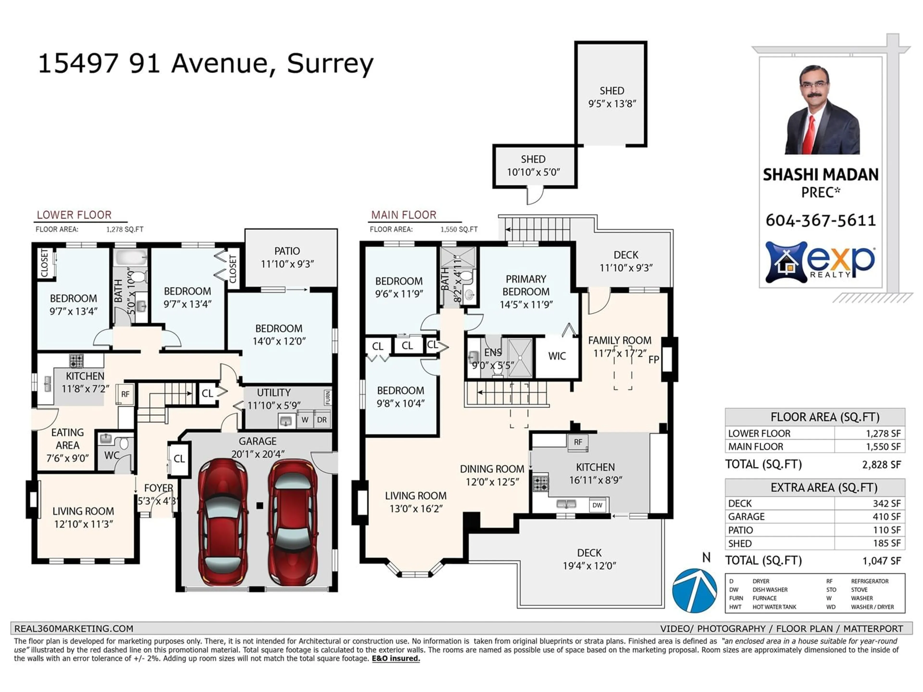 Floor plan for 15497 91 AVENUE, Surrey British Columbia V3R9C1