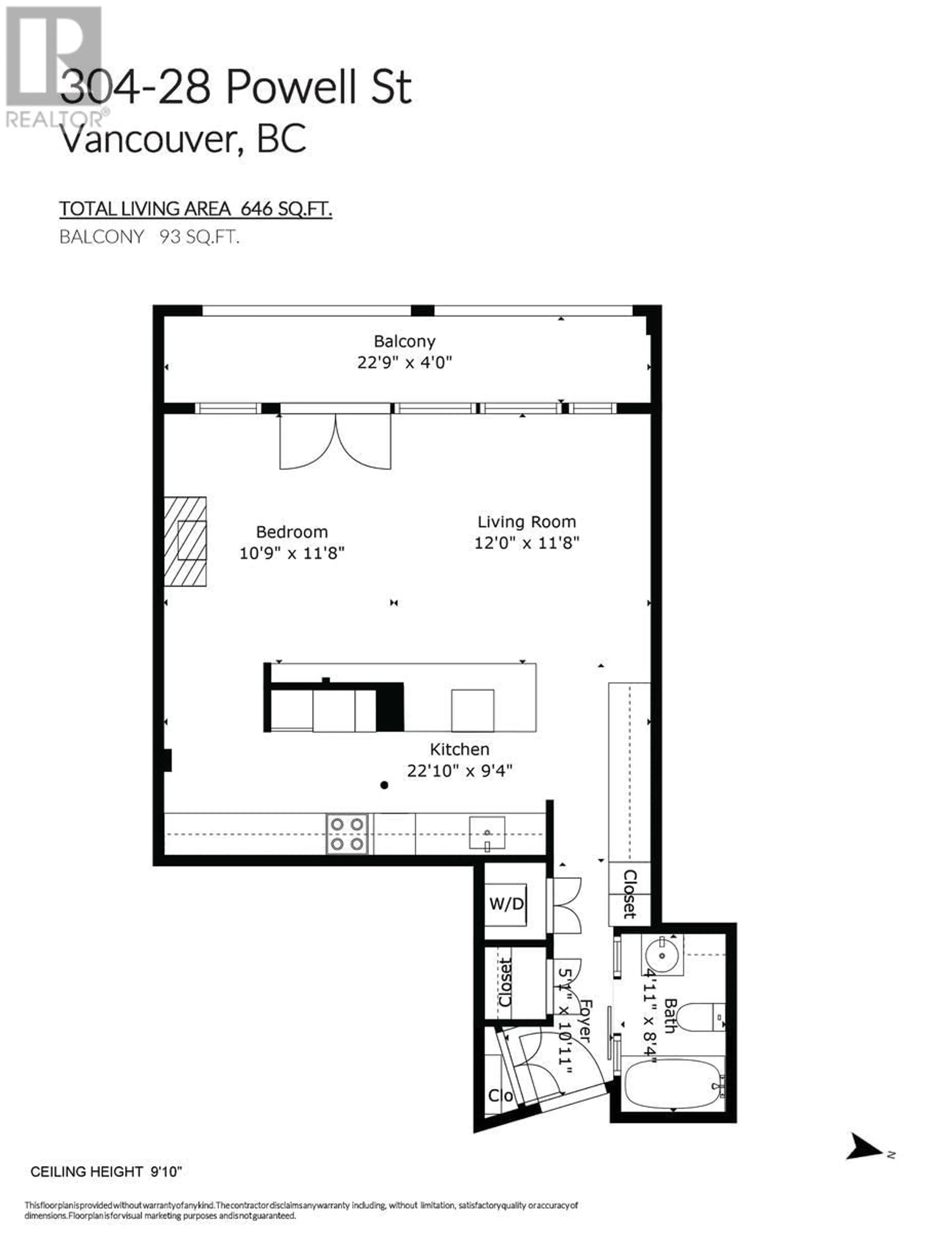 Floor plan for 304 28 POWELL STREET, Vancouver British Columbia V6A1E7