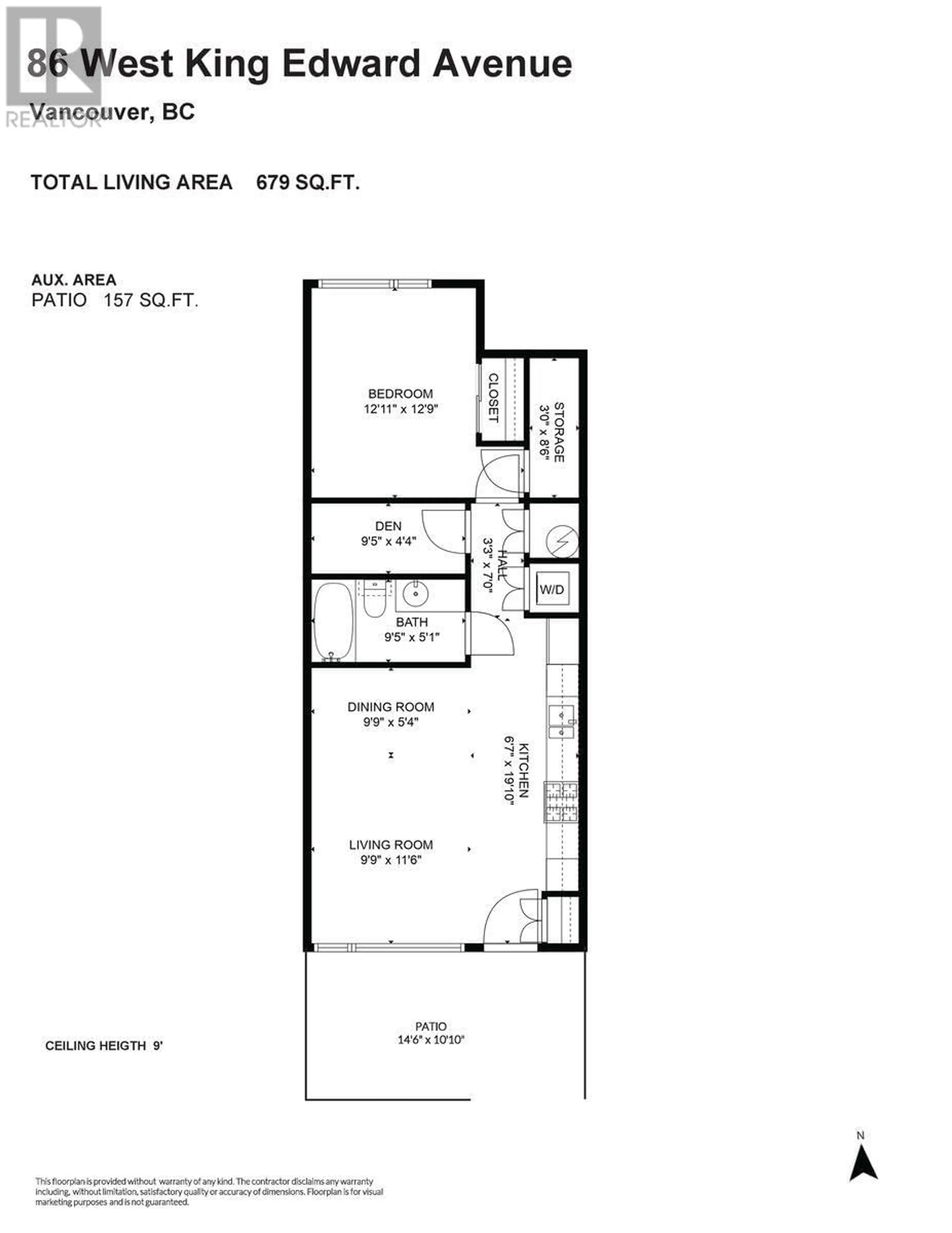 Floor plan for 86 W KING EDWARD AVENUE, Vancouver British Columbia V5Y0N6