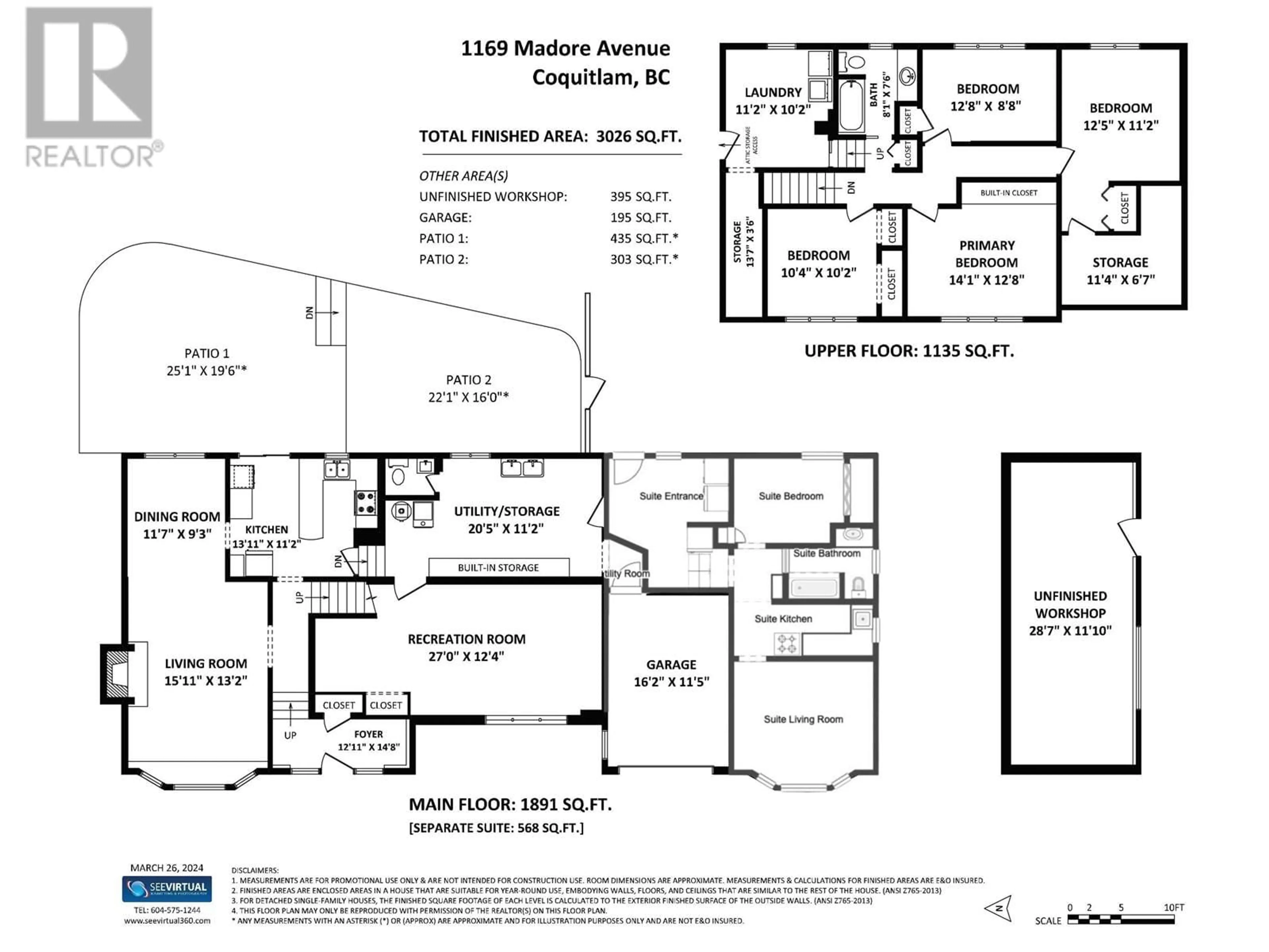 Floor plan for 1169 MADORE AVENUE, Coquitlam British Columbia V3K3C1