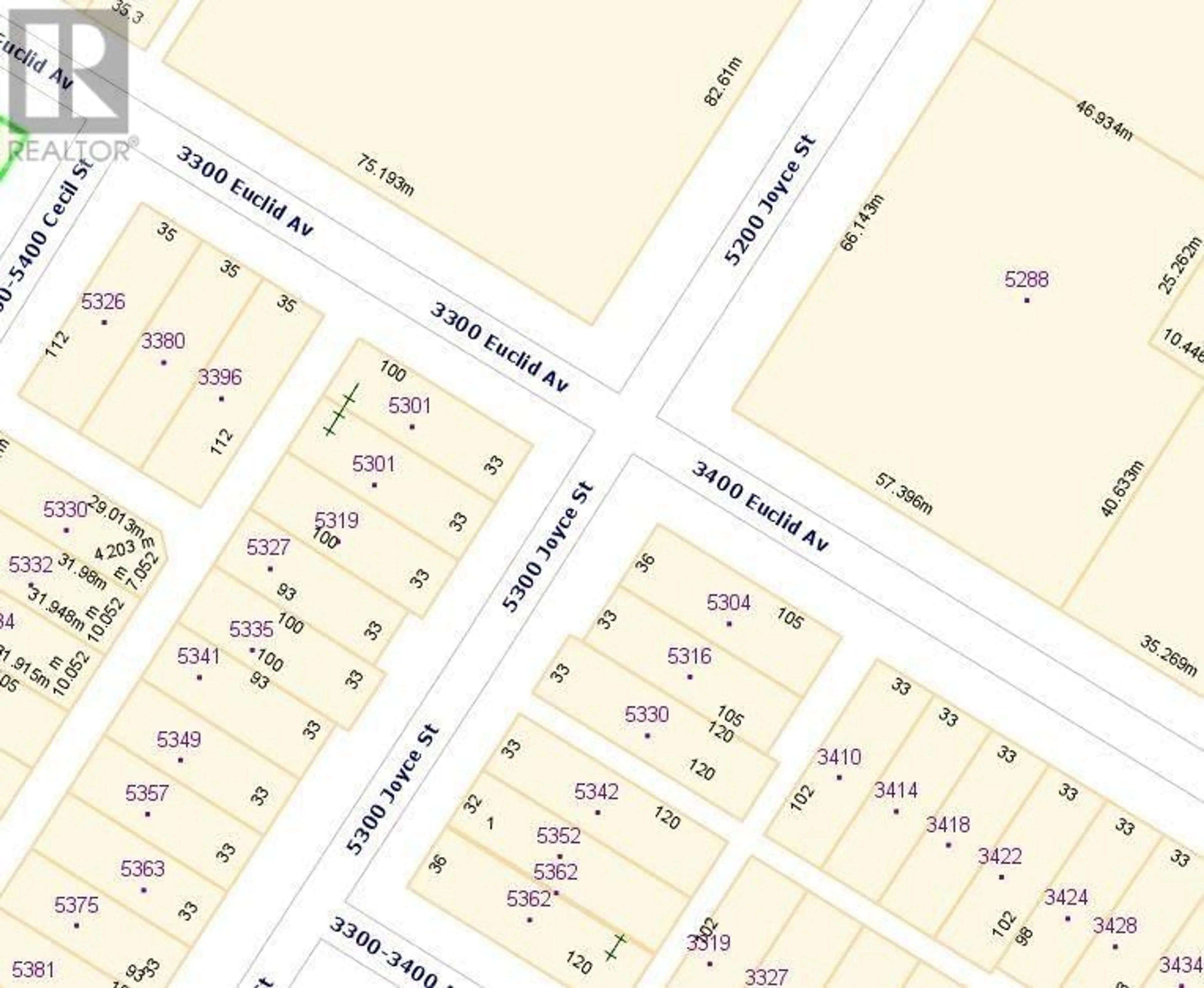 Picture of a map for 5319 JOYCE STREET, Vancouver British Columbia V5R4H3