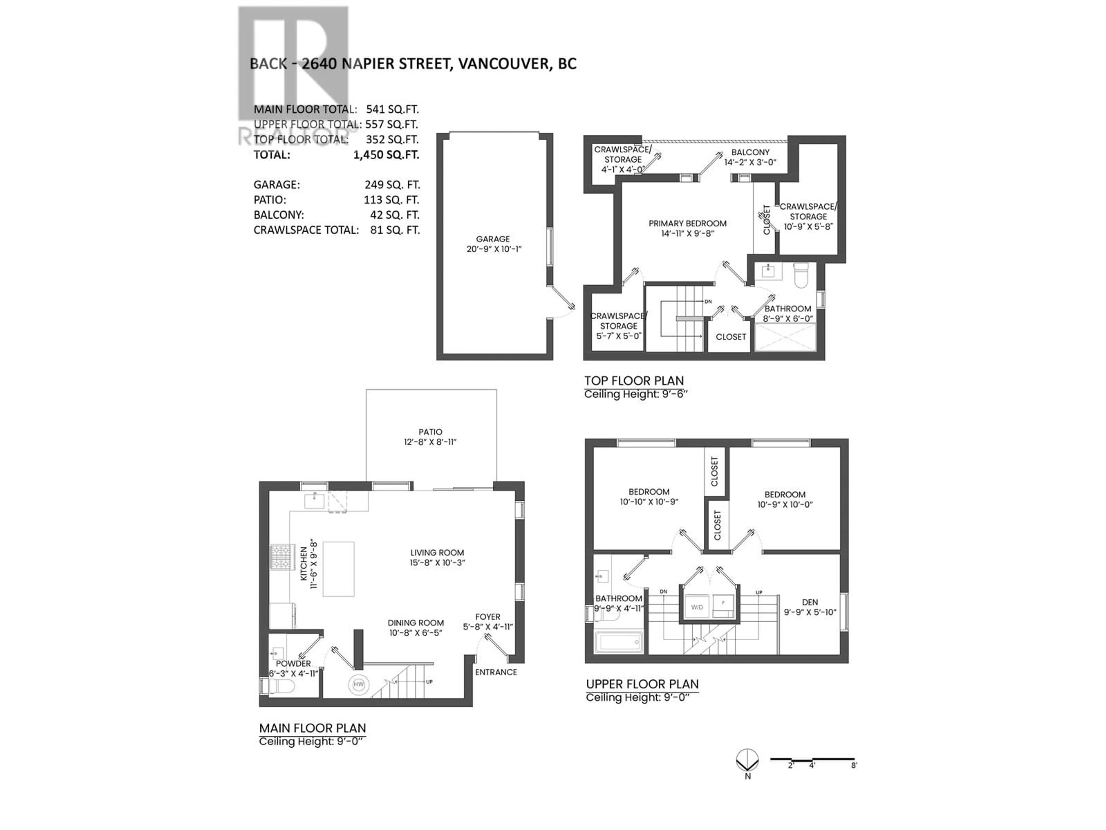 Floor plan for 2 2640 NAPIER STREET, Vancouver British Columbia V5K2W6