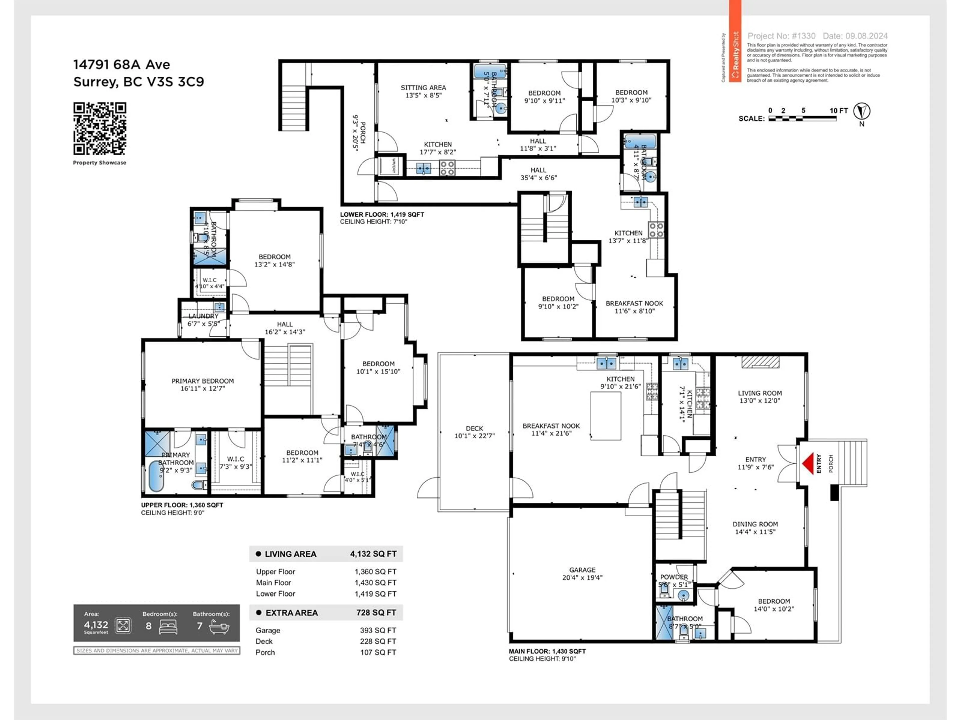 Floor plan for 14791 68A AVENUE, Surrey British Columbia V3S3C9