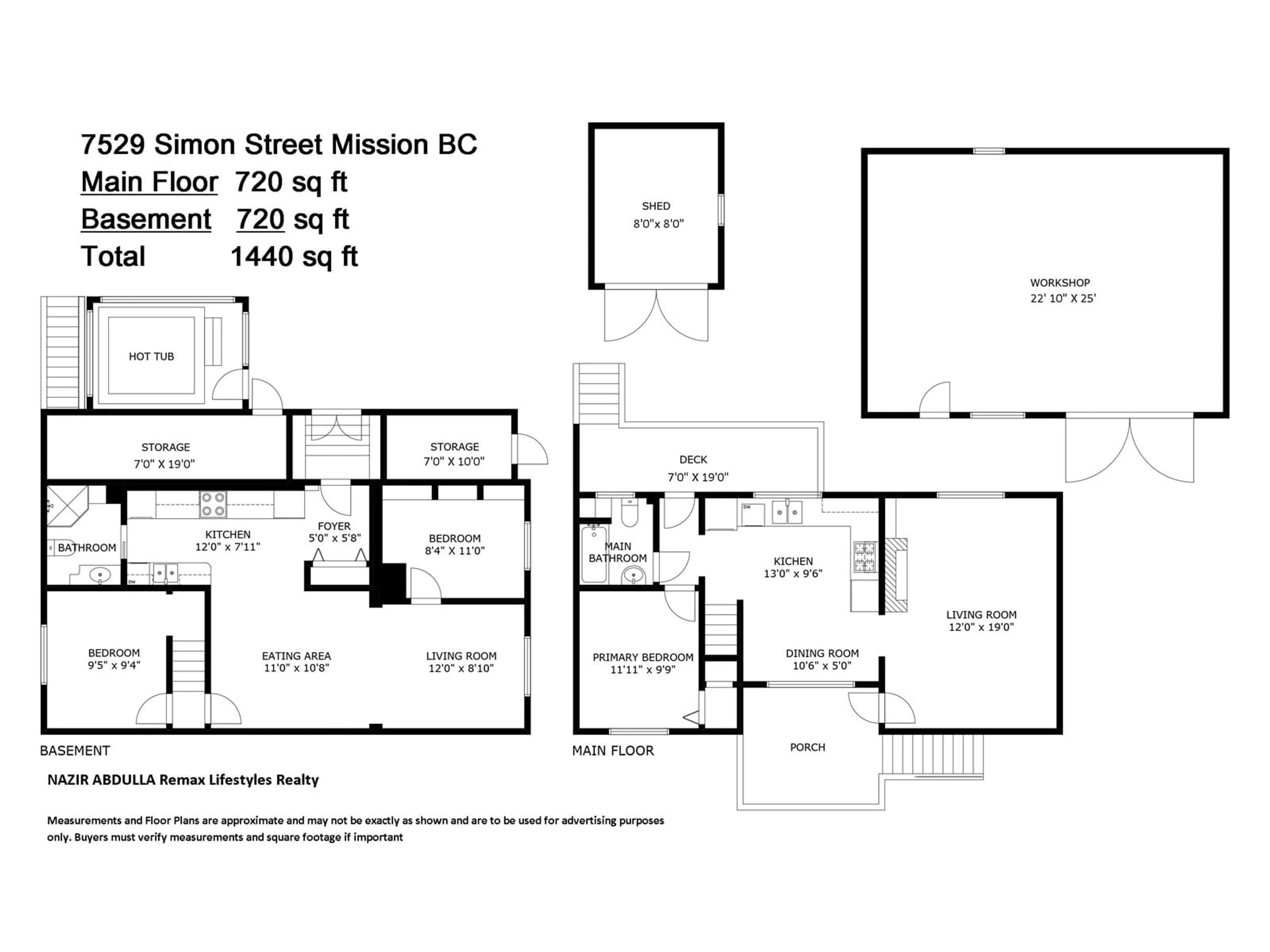 Floor plan for 7529 SIMON STREET, Mission British Columbia V2V3E7