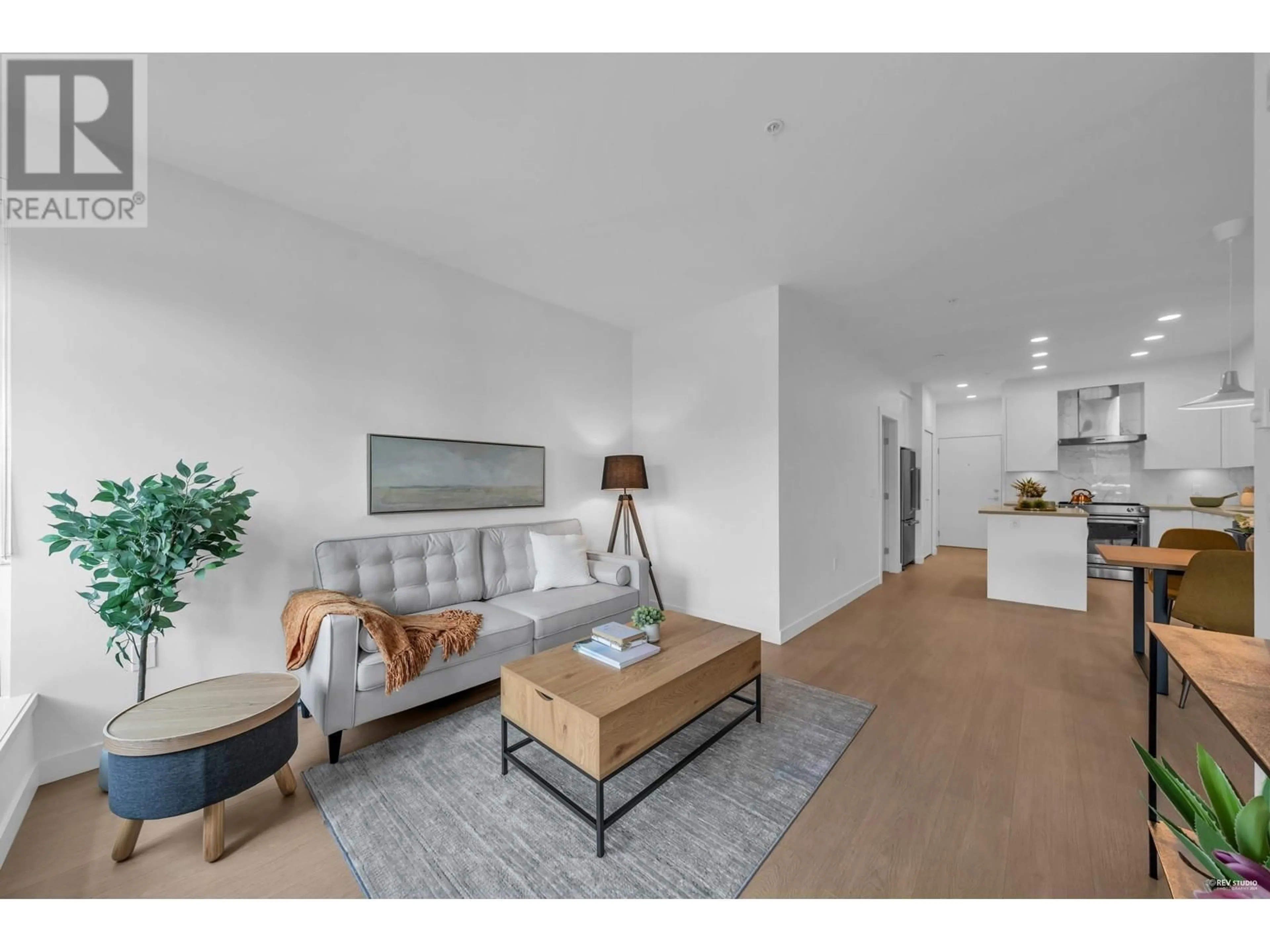 Living room with furniture, wood/laminate floor for 115 - 7788 18TH STREET, Burnaby British Columbia V3N0J3