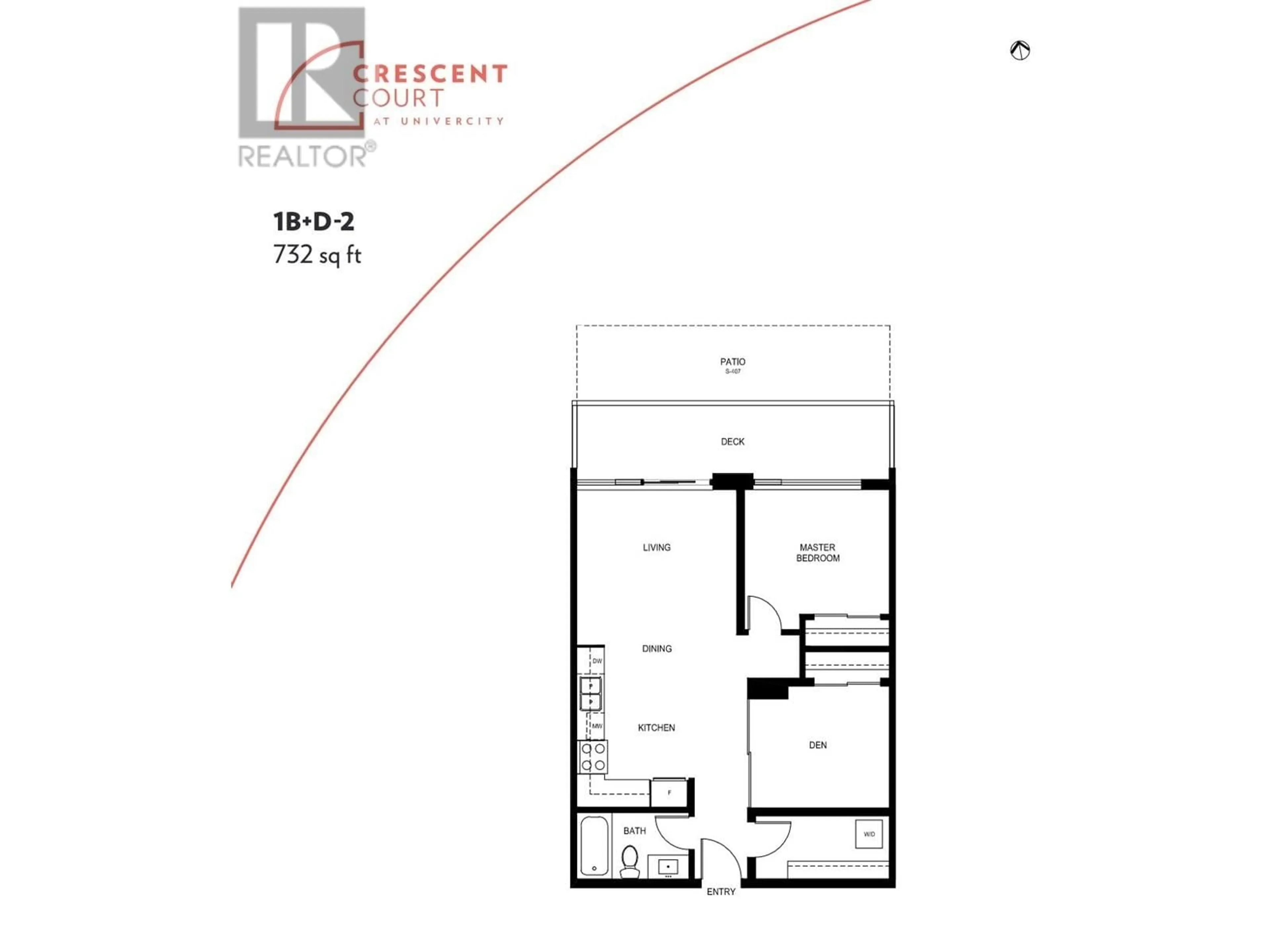 Floor plan for 807 - 8725 UNIVERSITY CRESCENT, Burnaby British Columbia V5A4Y8